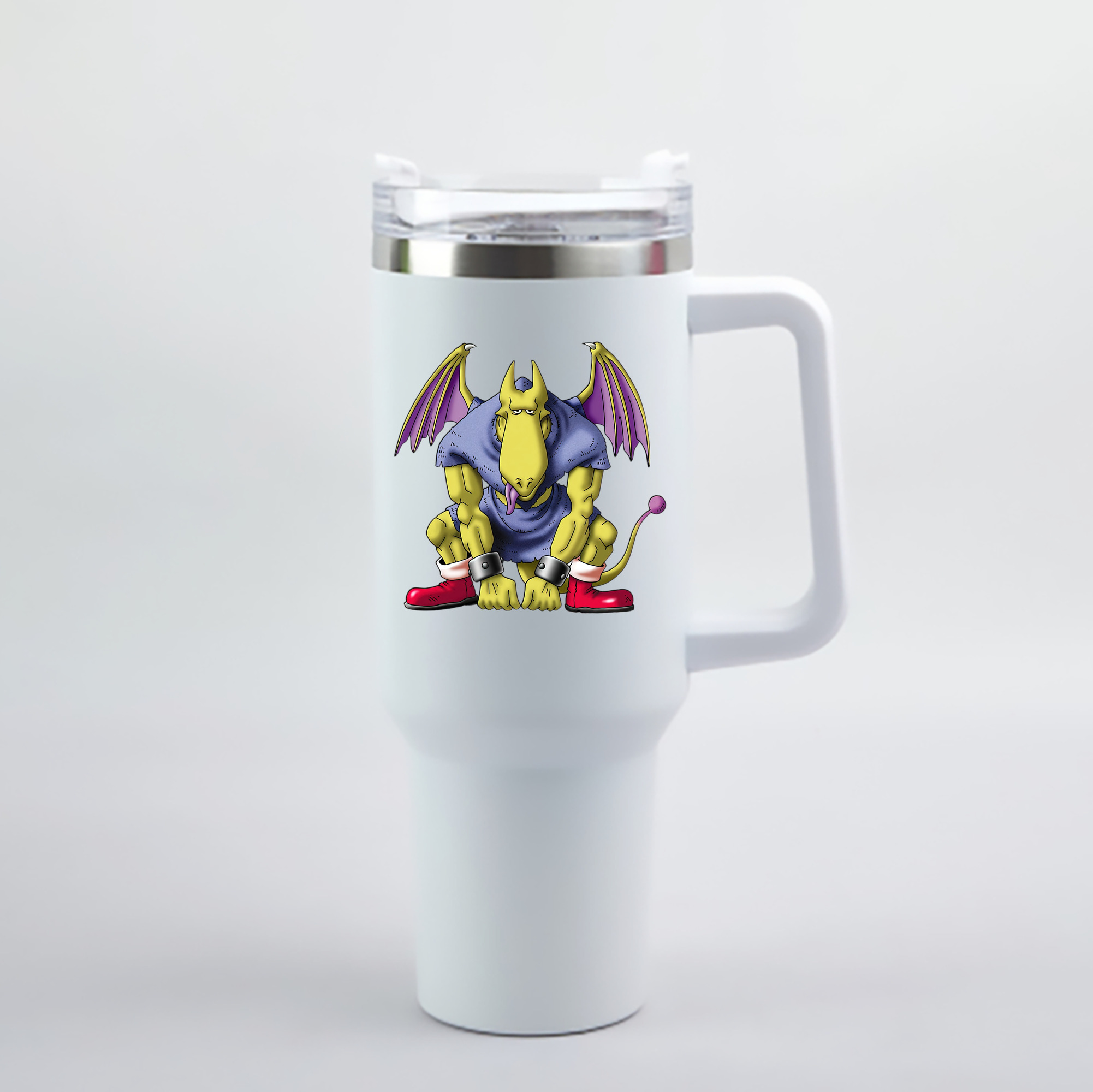 （画像用） ドラゴンクエスト Doragon Kuesuto Dragon Quest 1200mL車用タンブラー - クリスタルステッカー（プラスチックストロー付き）