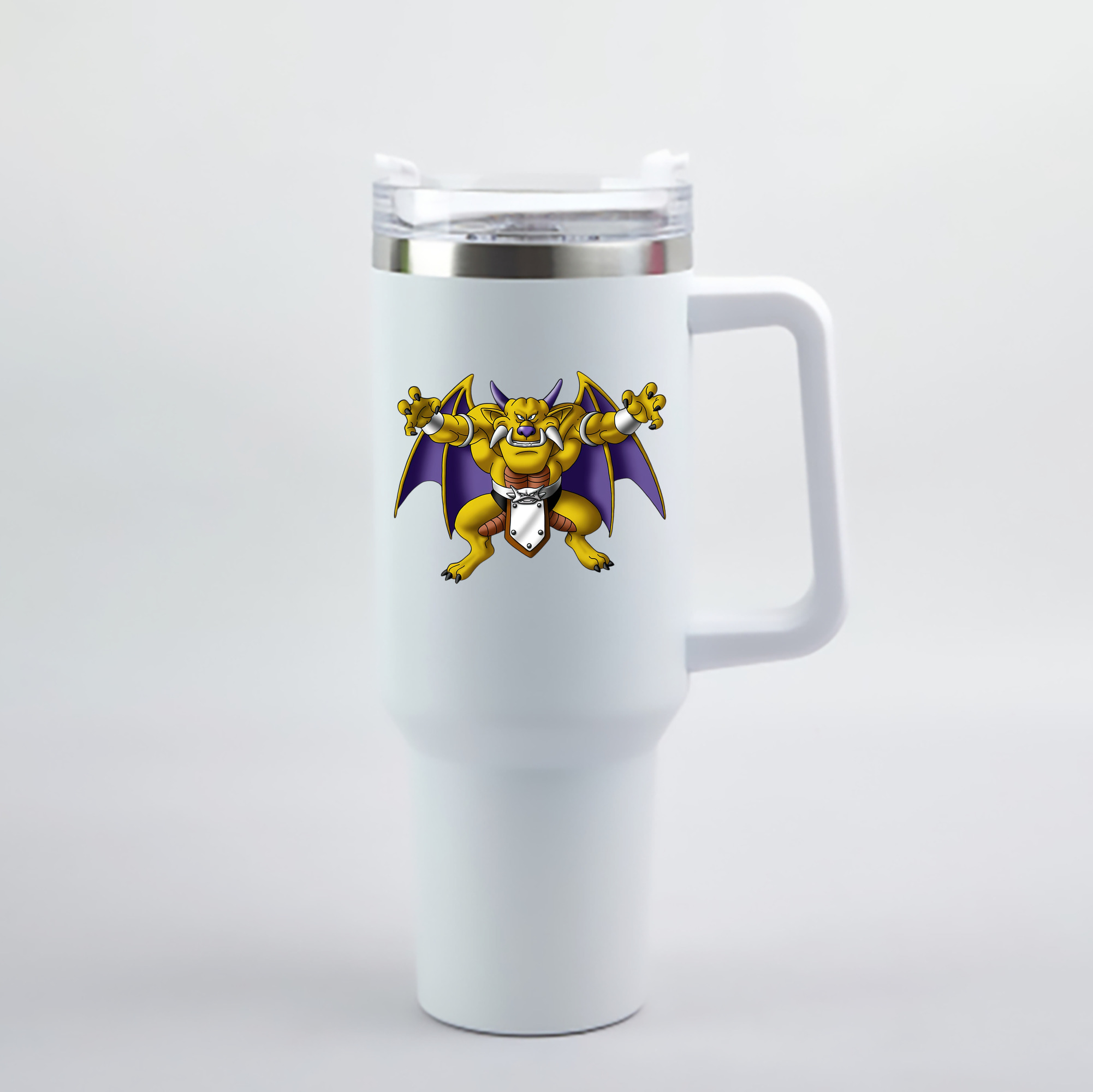 （画像用） ドラゴンクエスト Doragon Kuesuto Dragon Quest 1200mL車用タンブラー - クリスタルステッカー（プラスチックストロー付き）