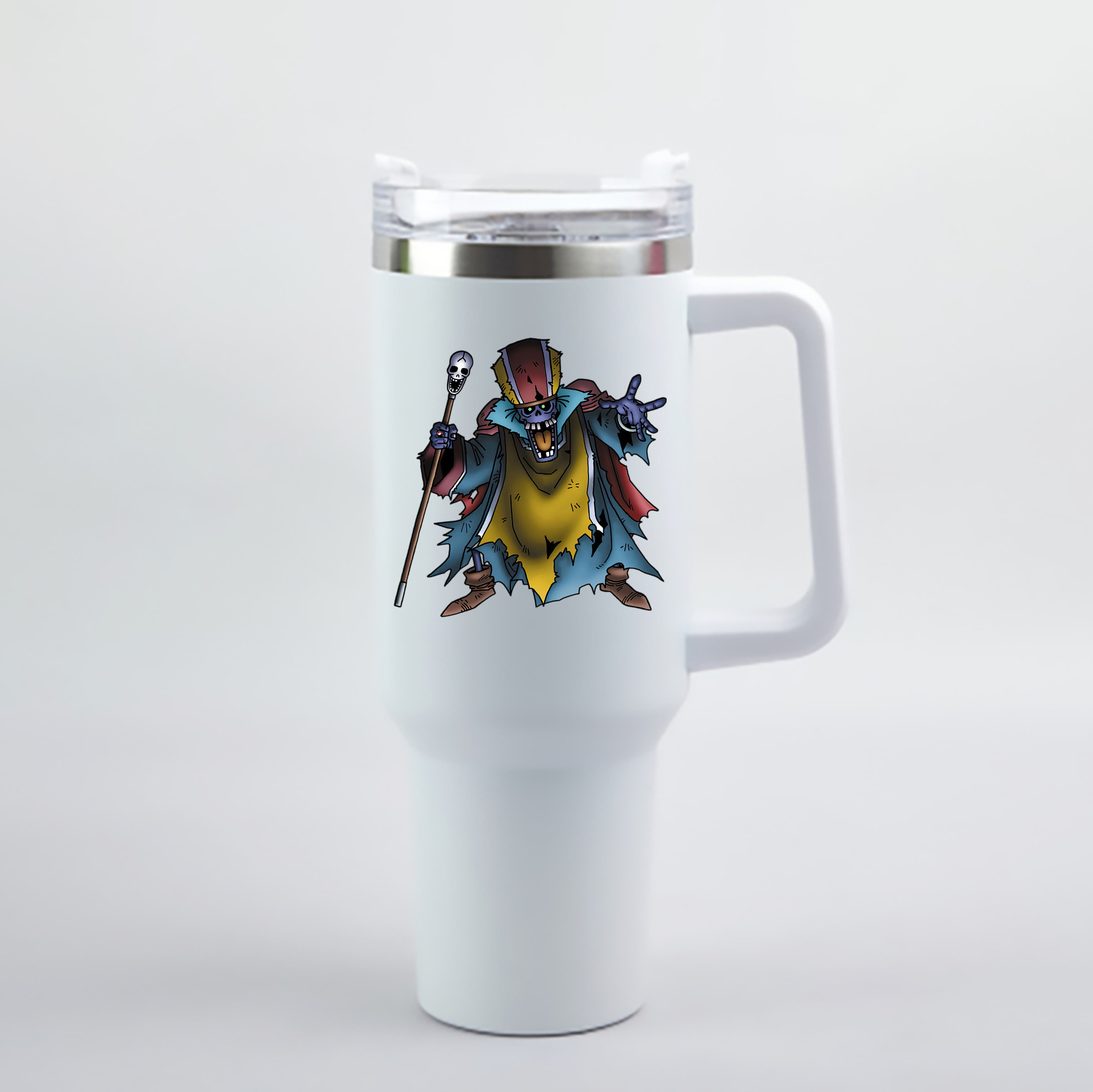（画像用） ドラゴンクエスト Doragon Kuesuto Dragon Quest 1200mL車用タンブラー - クリスタルステッカー（プラスチックストロー付き）
