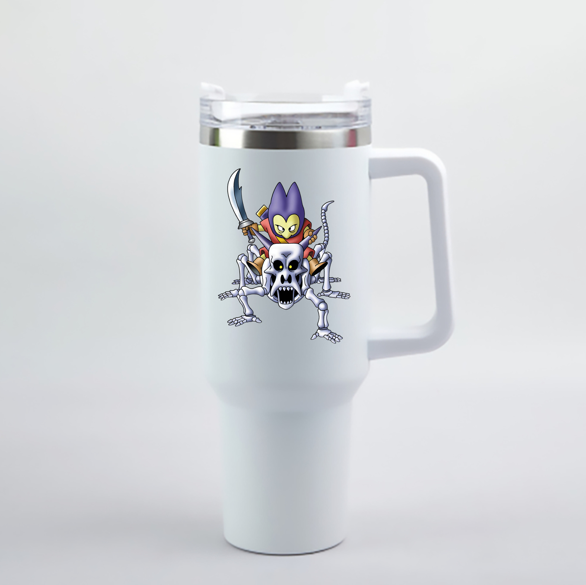 （画像用） ドラゴンクエスト Doragon Kuesuto Dragon Quest 1200mL車用タンブラー - クリスタルステッカー（プラスチックストロー付き）
