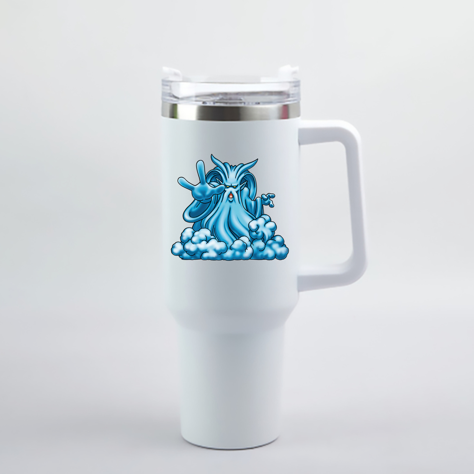 （画像用） ドラゴンクエスト Doragon Kuesuto Dragon Quest 1200mL車用タンブラー - クリスタルステッカー（プラスチックストロー付き）