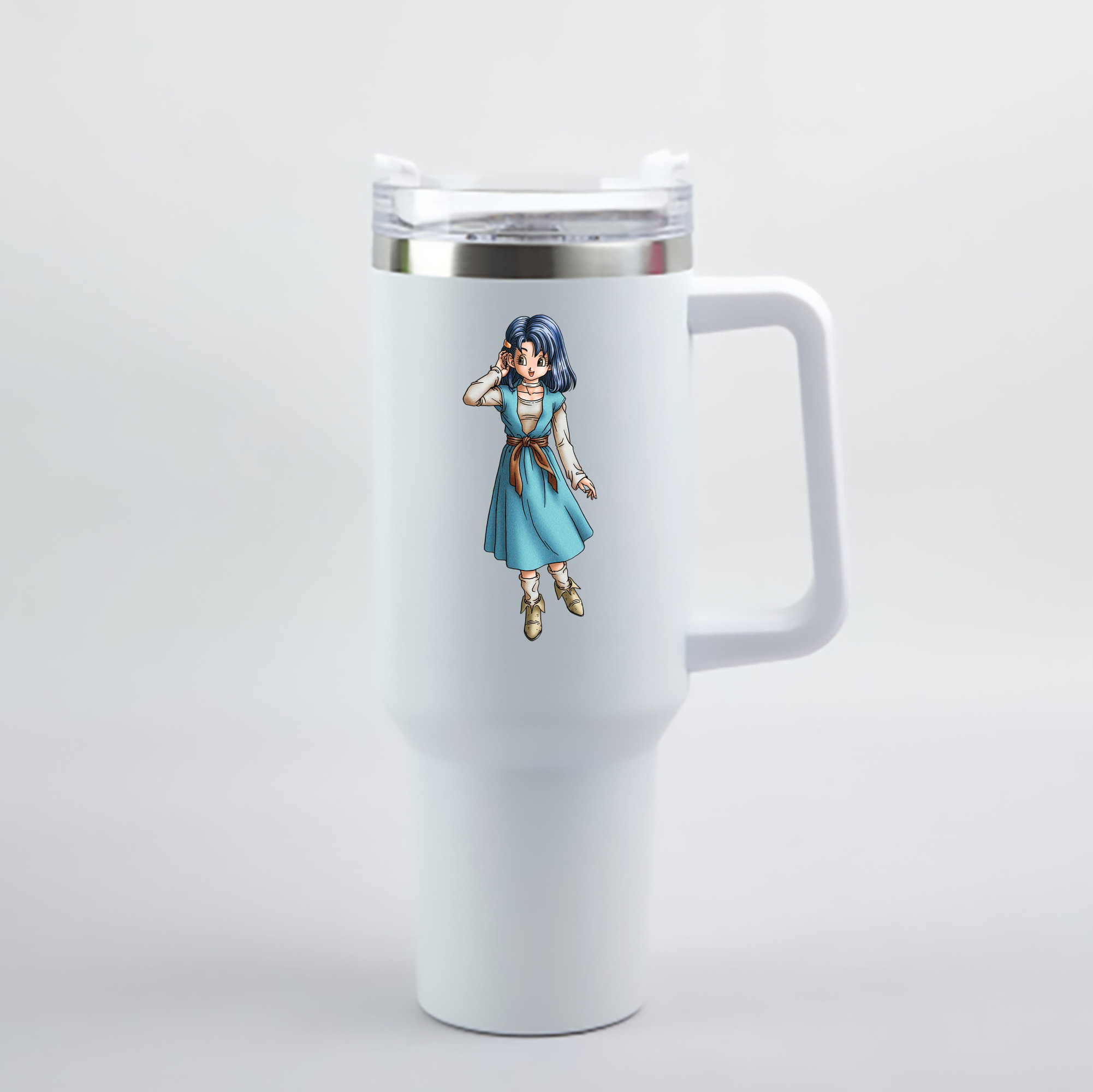 （画像用） ドラゴンクエスト Doragon Kuesuto Dragon Quest 1200mL車用タンブラー - クリスタルステッカー（プラスチックストロー付き）