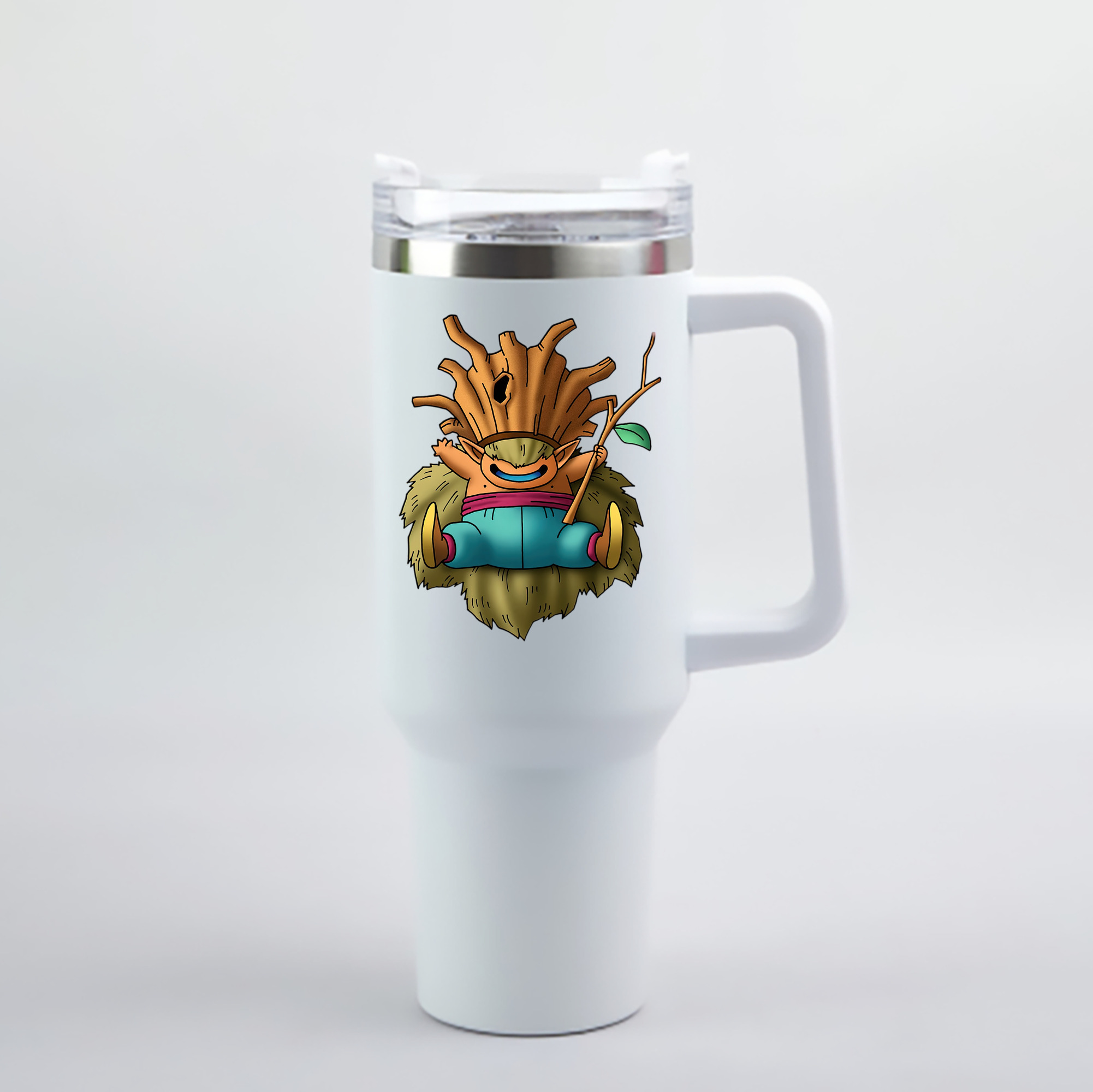 （画像用） ドラゴンクエスト Doragon Kuesuto Dragon Quest 1200mL車用タンブラー - クリスタルステッカー（プラスチックストロー付き）