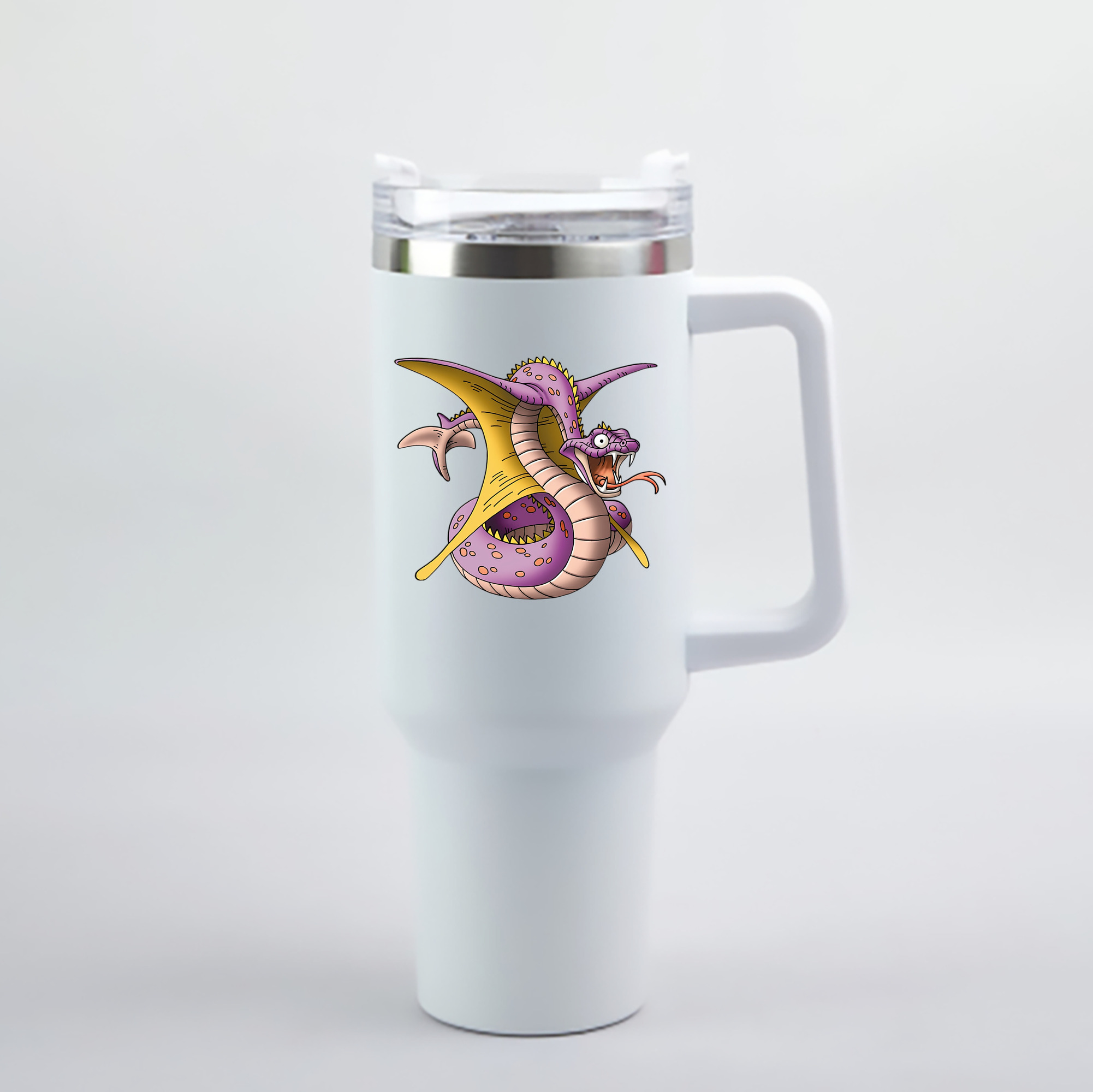 （画像用） ドラゴンクエスト Doragon Kuesuto Dragon Quest 1200mL車用タンブラー - クリスタルステッカー（プラスチックストロー付き）