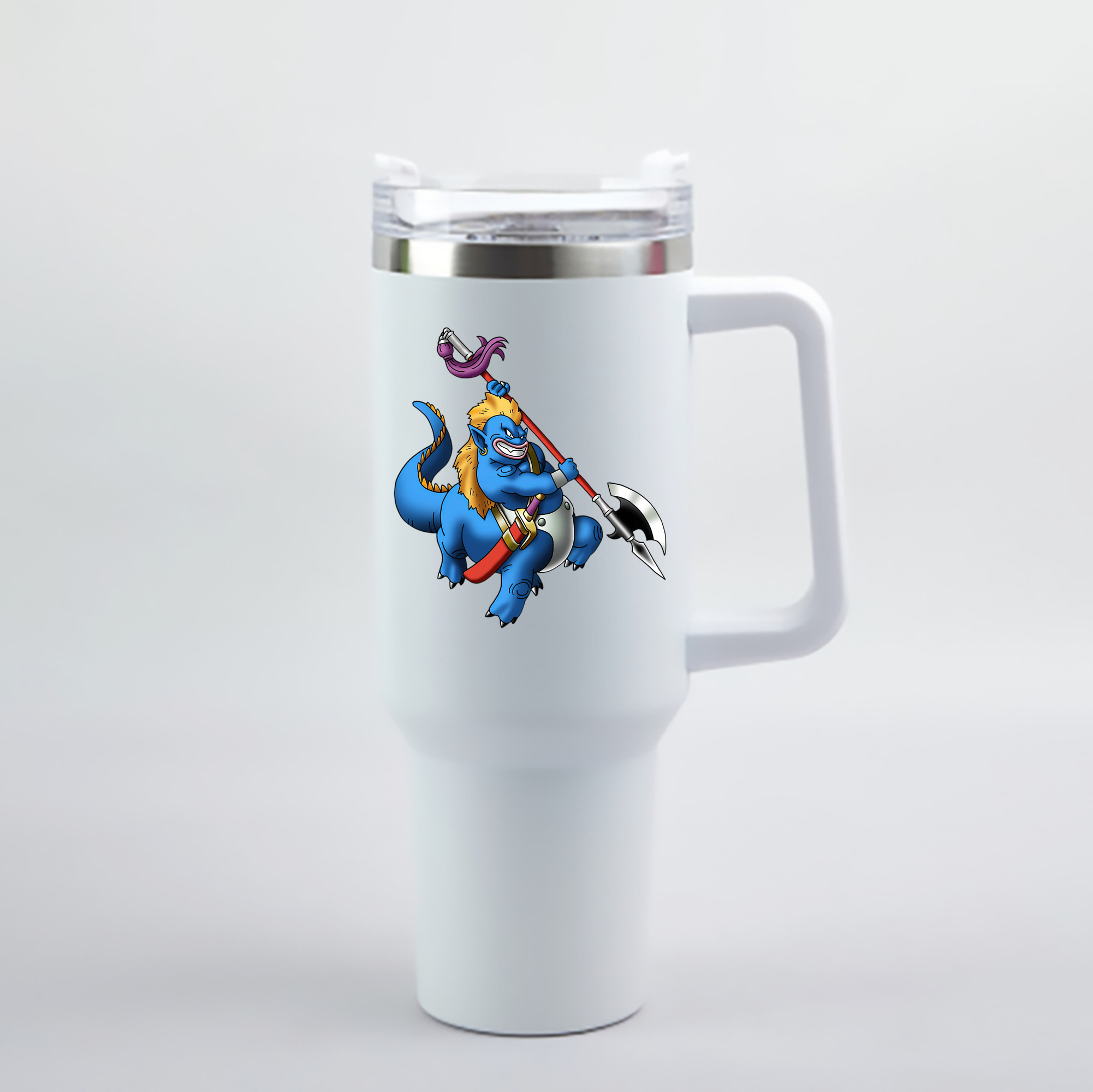 （画像用） ドラゴンクエスト Doragon Kuesuto Dragon Quest 1200mL車用タンブラー - クリスタルステッカー（プラスチックストロー付き）