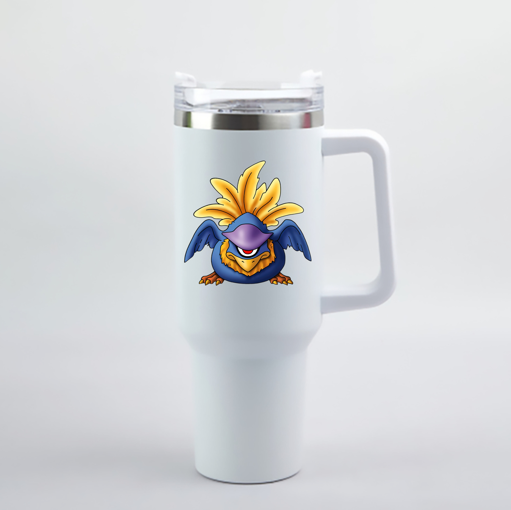（画像用） ドラゴンクエスト Doragon Kuesuto Dragon Quest 1200mL車用タンブラー - クリスタルステッカー（プラスチックストロー付き）