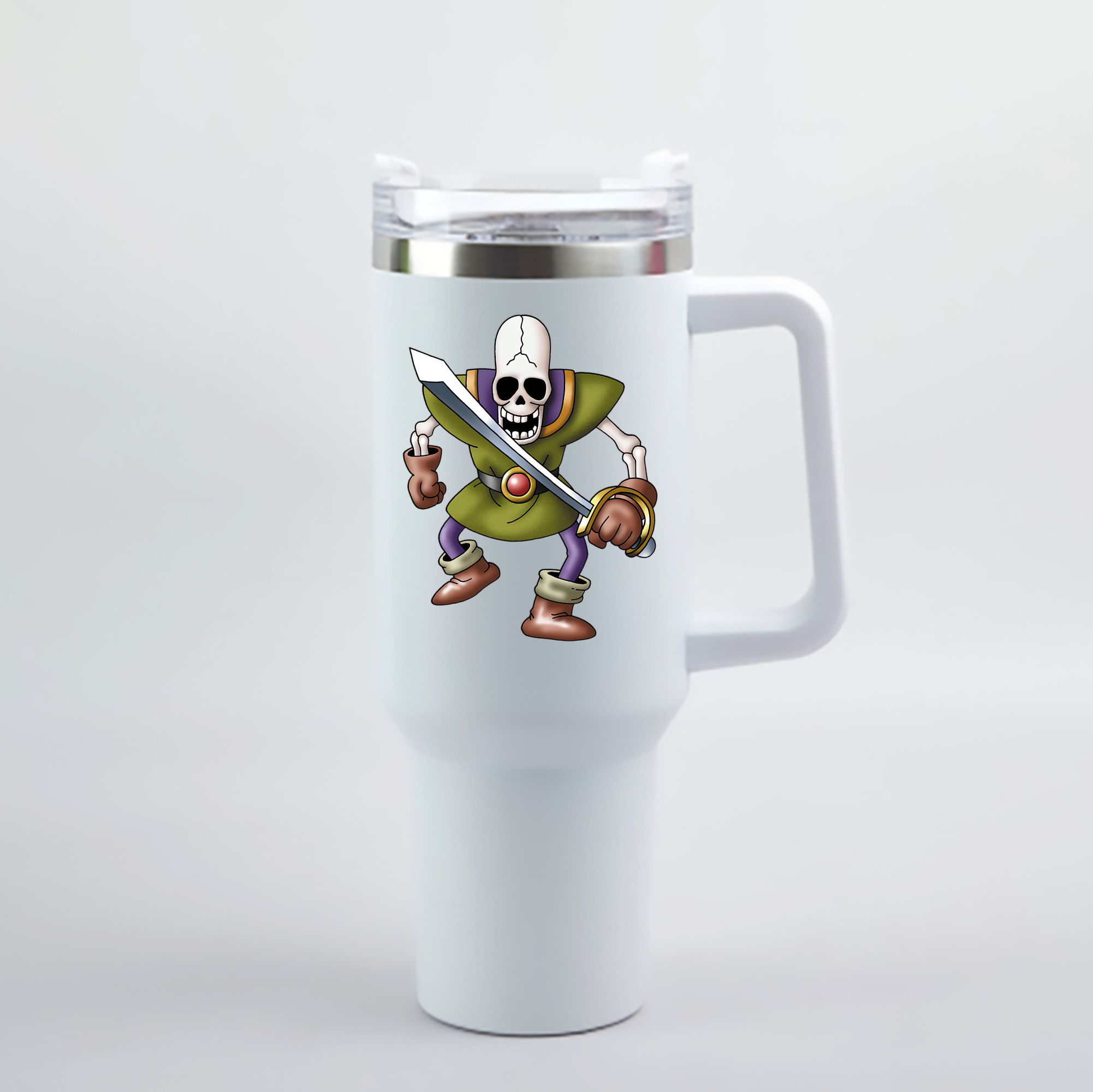 （画像用） ドラゴンクエスト Doragon Kuesuto Dragon Quest 1200mL車用タンブラー - クリスタルステッカー（プラスチックストロー付き）