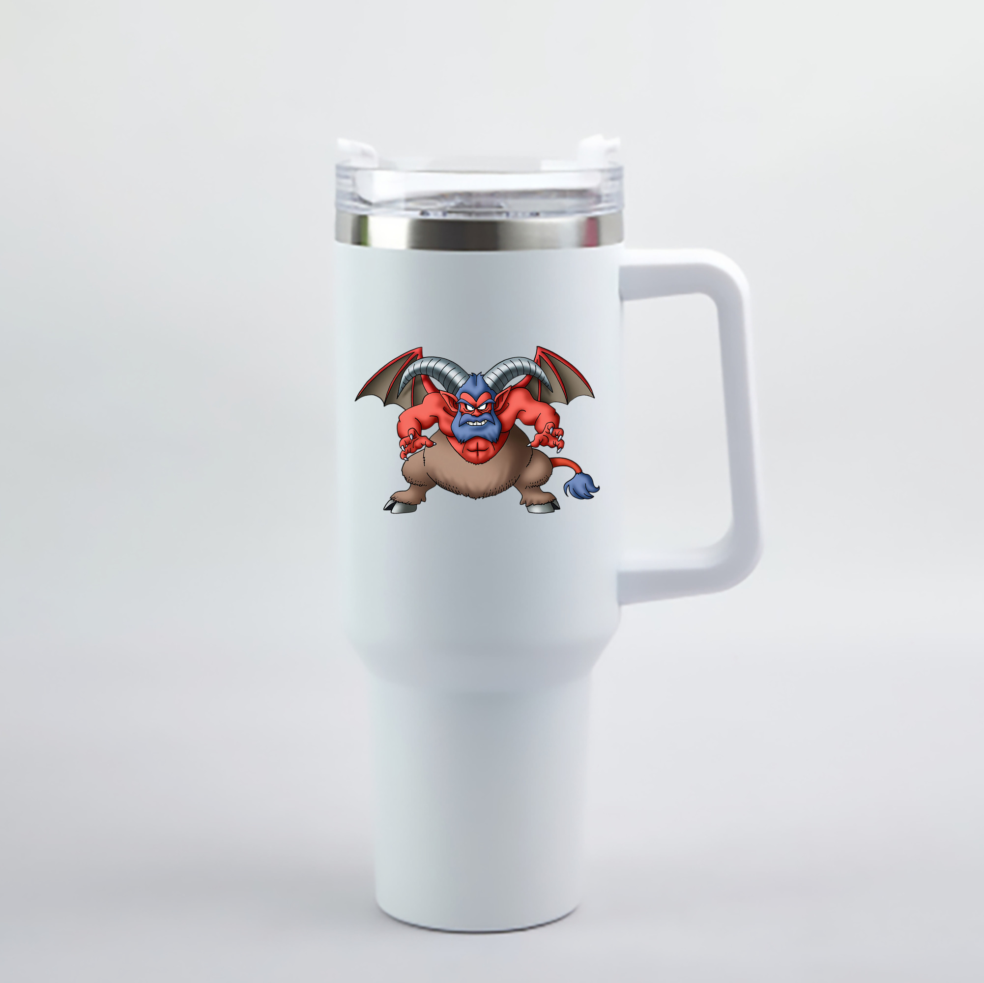 （画像用） ドラゴンクエスト Doragon Kuesuto Dragon Quest 1200mL車用タンブラー - クリスタルステッカー（プラスチックストロー付き）