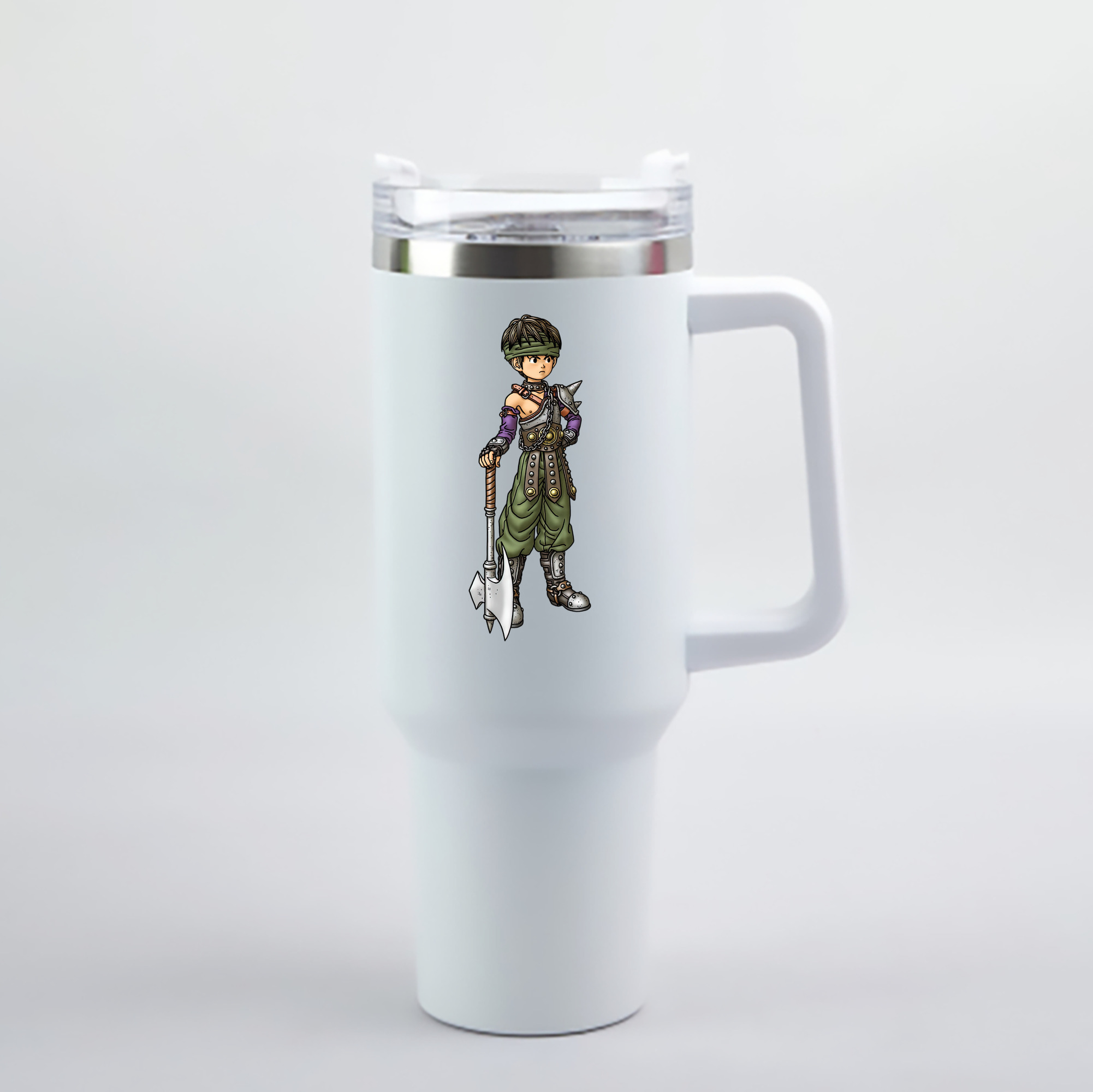 （画像用） ドラゴンクエスト Doragon Kuesuto Dragon Quest 1200mL車用タンブラー - クリスタルステッカー（プラスチックストロー付き）
