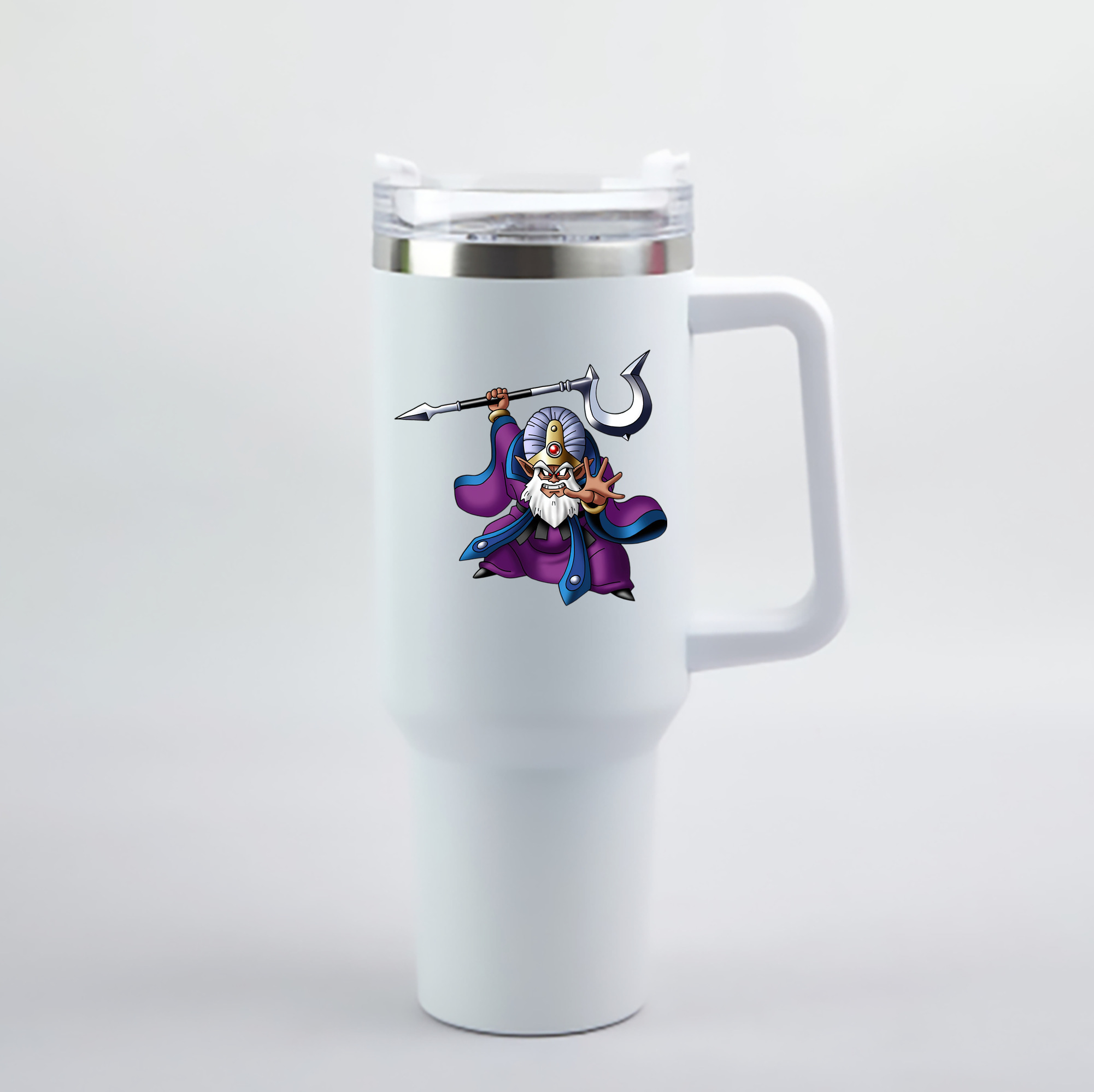 （画像用） ドラゴンクエスト Doragon Kuesuto Dragon Quest 1200mL車用タンブラー - クリスタルステッカー（プラスチックストロー付き）
