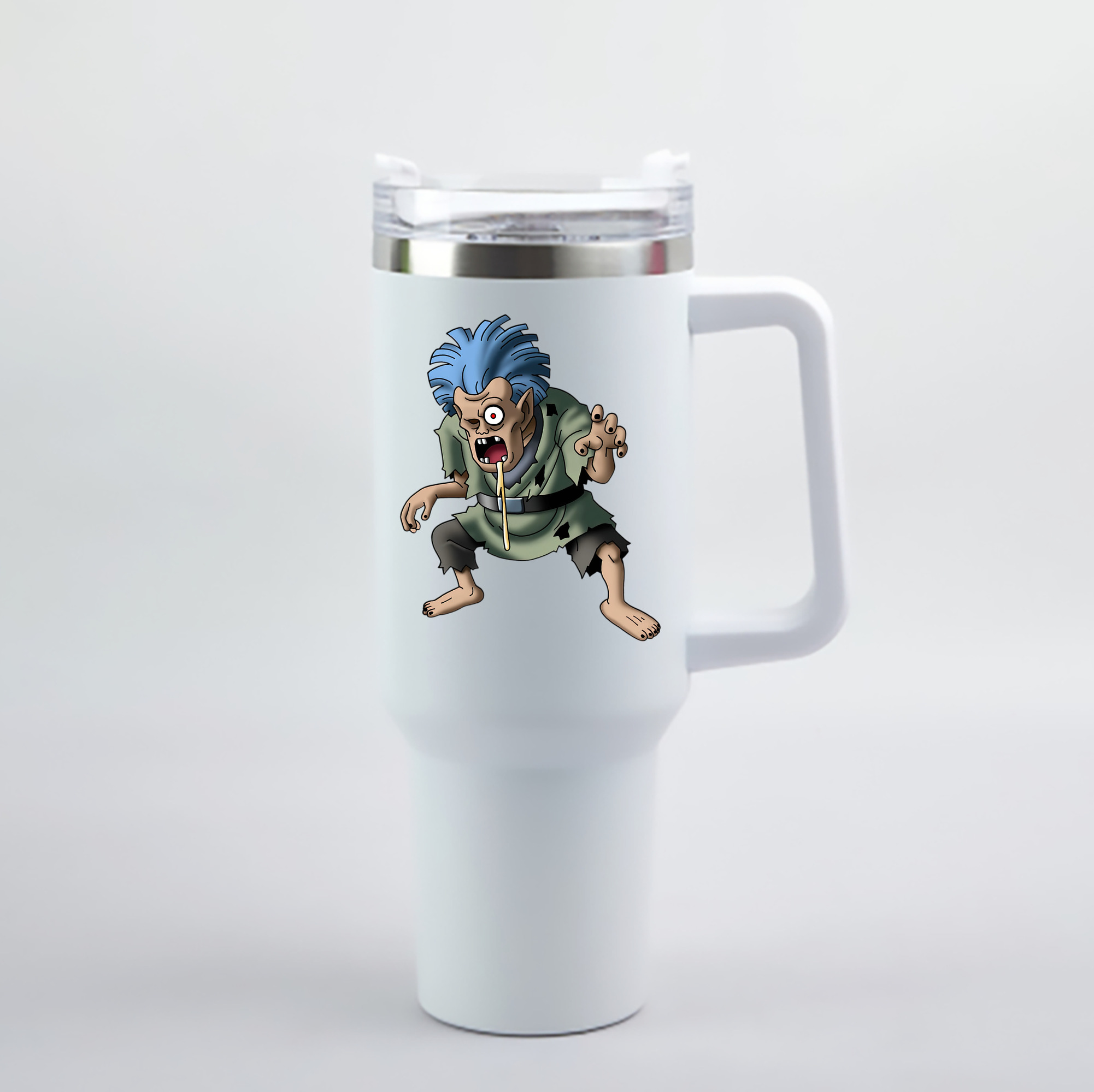 （画像用） ドラゴンクエスト Doragon Kuesuto Dragon Quest 1200mL車用タンブラー - クリスタルステッカー（プラスチックストロー付き）