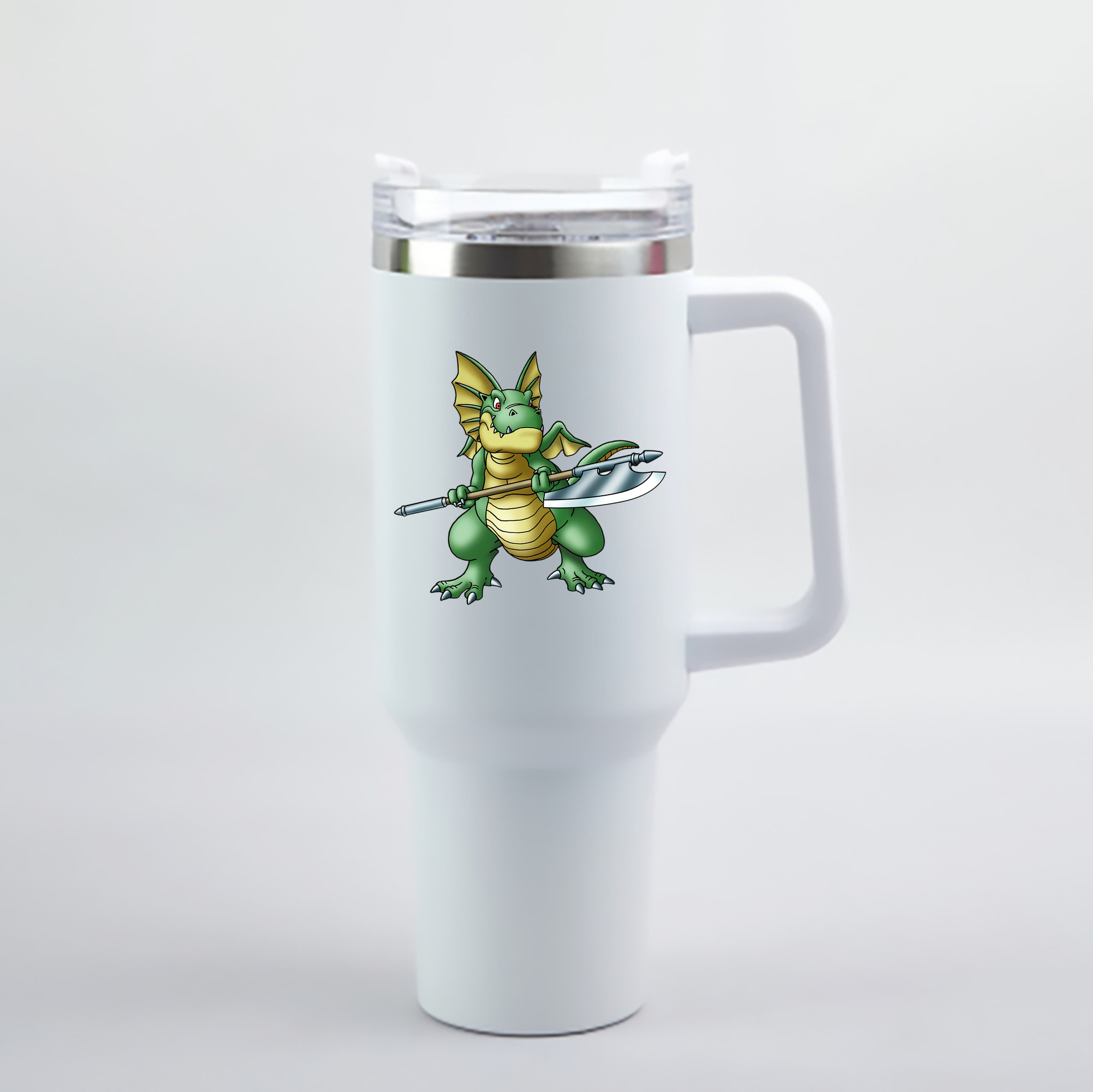 （画像用） ドラゴンクエスト Doragon Kuesuto Dragon Quest 1200mL車用タンブラー - クリスタルステッカー（プラスチックストロー付き）