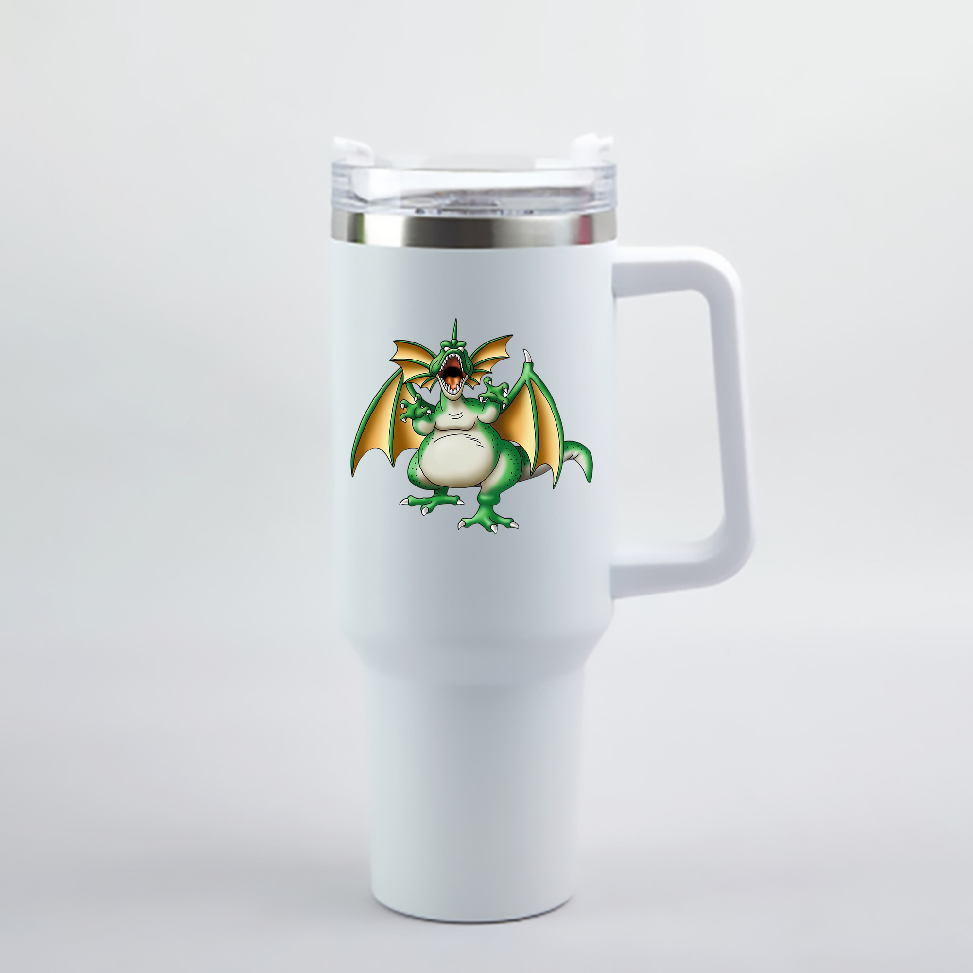（画像用） ドラゴンクエスト Doragon Kuesuto Dragon Quest 1200mL車用タンブラー - クリスタルステッカー（プラスチックストロー付き）