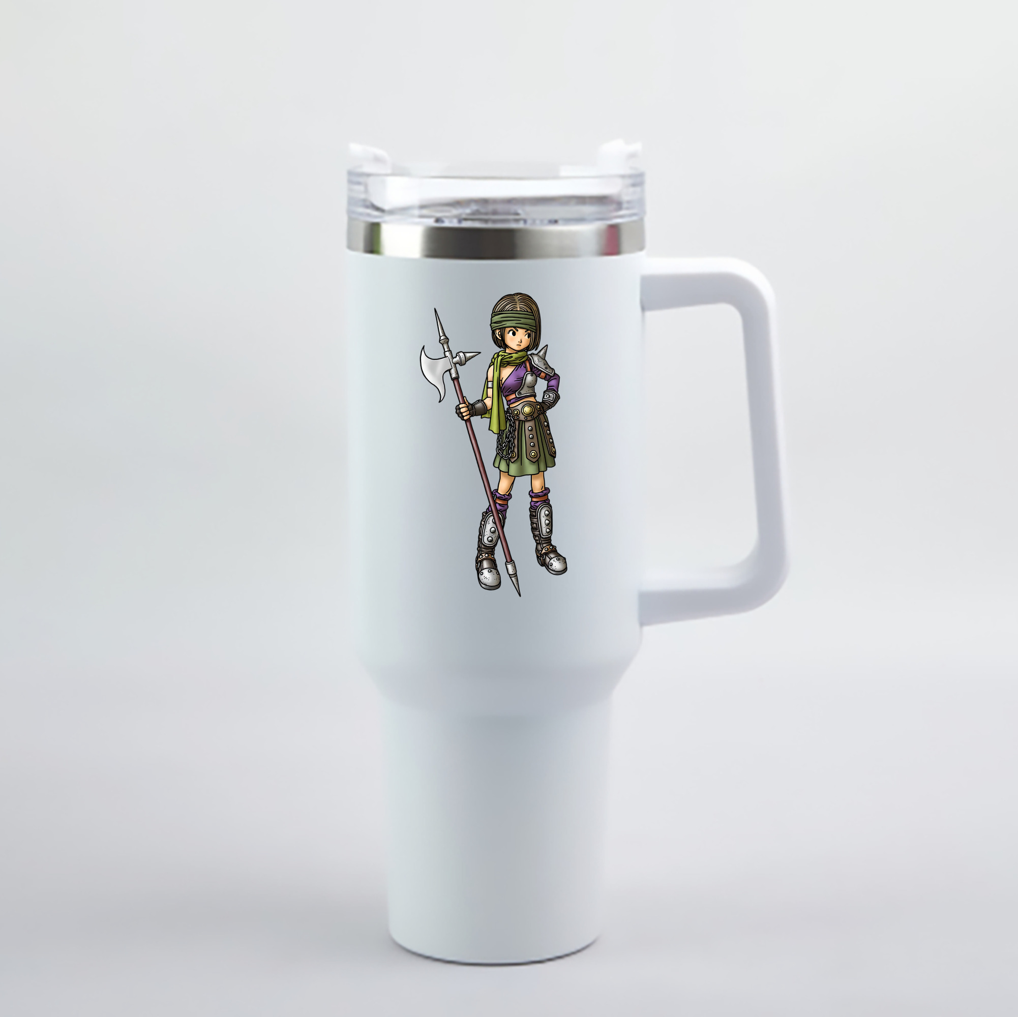 （画像用） ドラゴンクエスト Doragon Kuesuto Dragon Quest 1200mL車用タンブラー - クリスタルステッカー（プラスチックストロー付き）