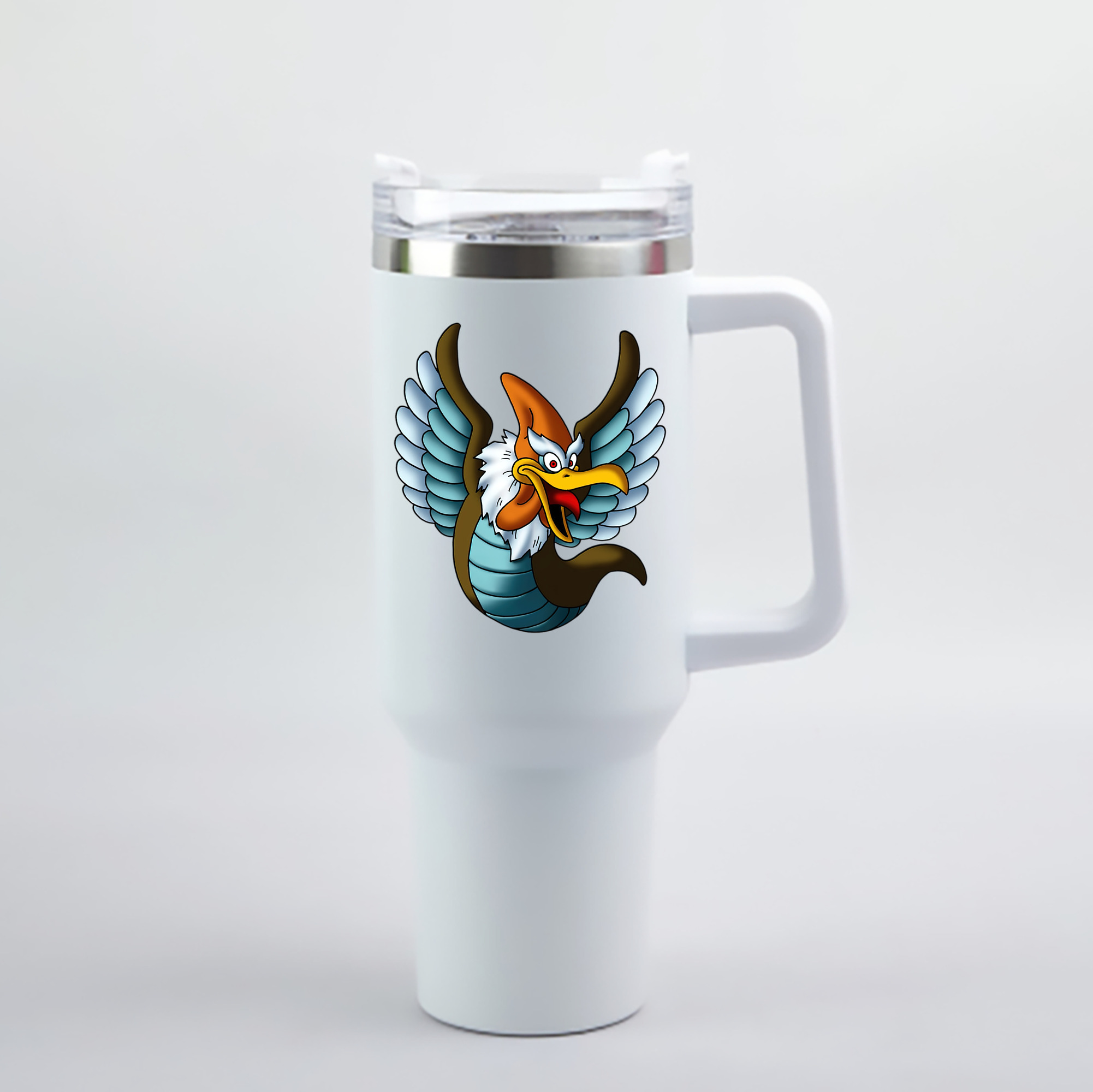 （画像用） ドラゴンクエスト Doragon Kuesuto Dragon Quest 1200mL車用タンブラー - クリスタルステッカー（プラスチックストロー付き）