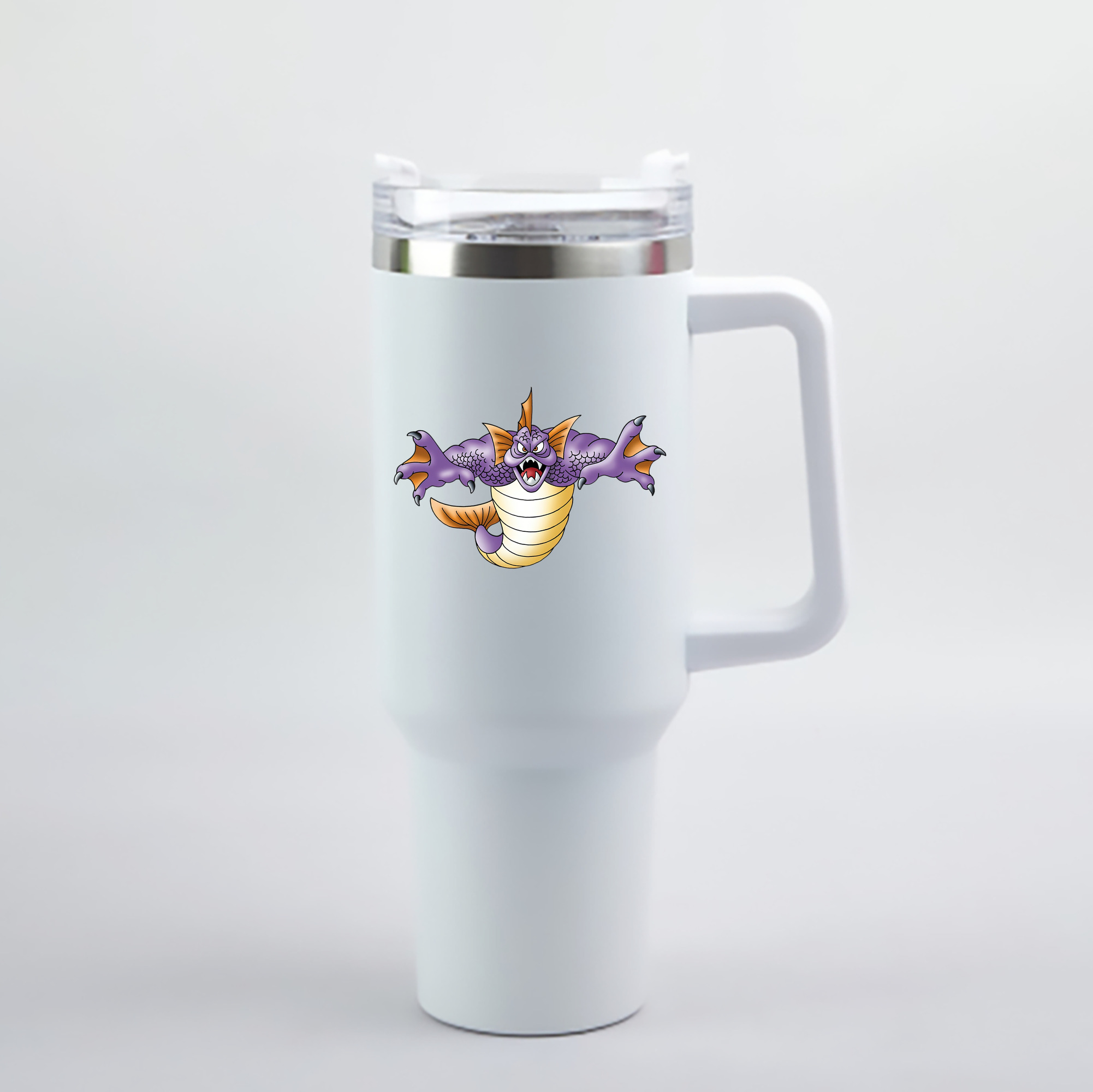 （画像用） ドラゴンクエスト Doragon Kuesuto Dragon Quest 1200mL車用タンブラー - クリスタルステッカー（プラスチックストロー付き）
