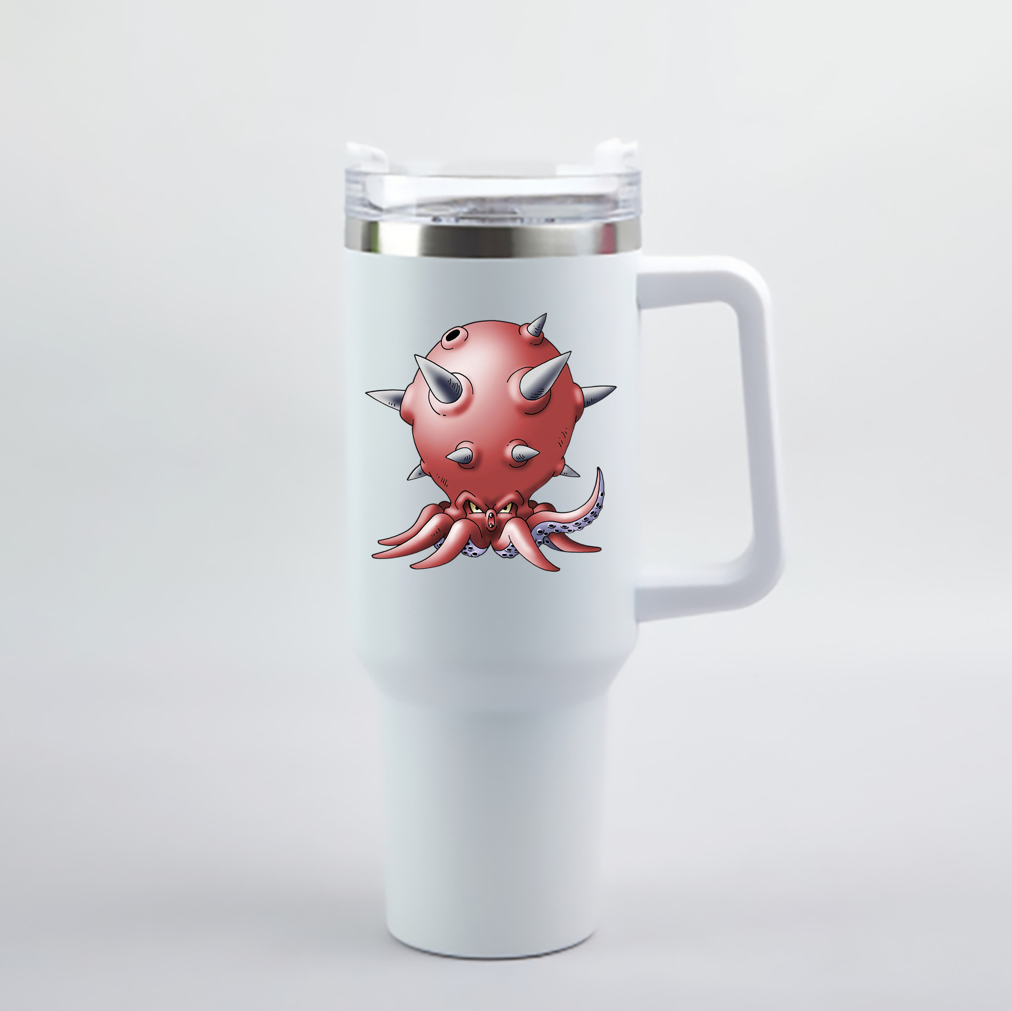 （画像用） ドラゴンクエスト Doragon Kuesuto Dragon Quest 1200mL車用タンブラー - クリスタルステッカー（プラスチックストロー付き）