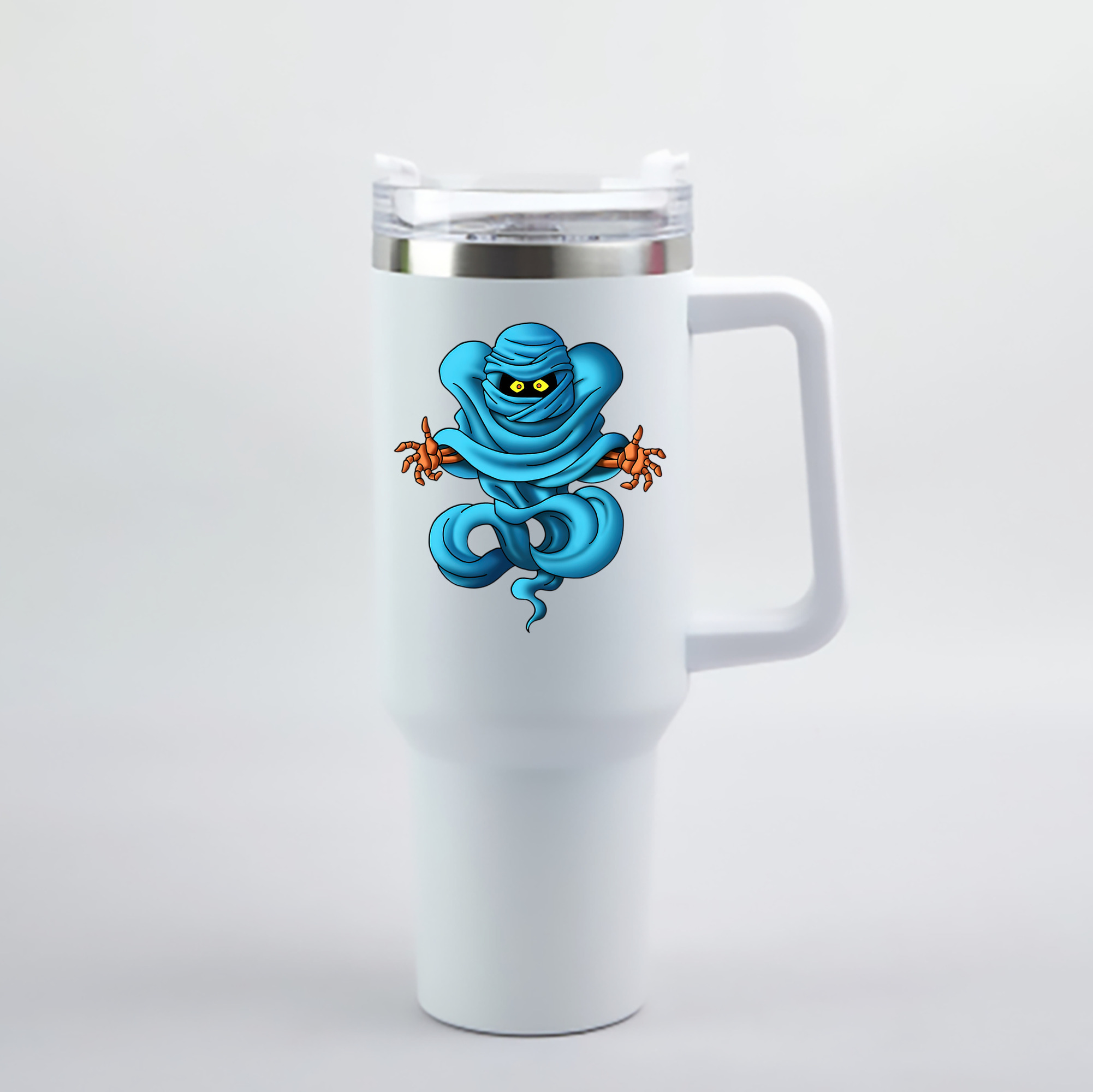 （画像用） ドラゴンクエスト Doragon Kuesuto Dragon Quest 1200mL車用タンブラー - クリスタルステッカー（プラスチックストロー付き）