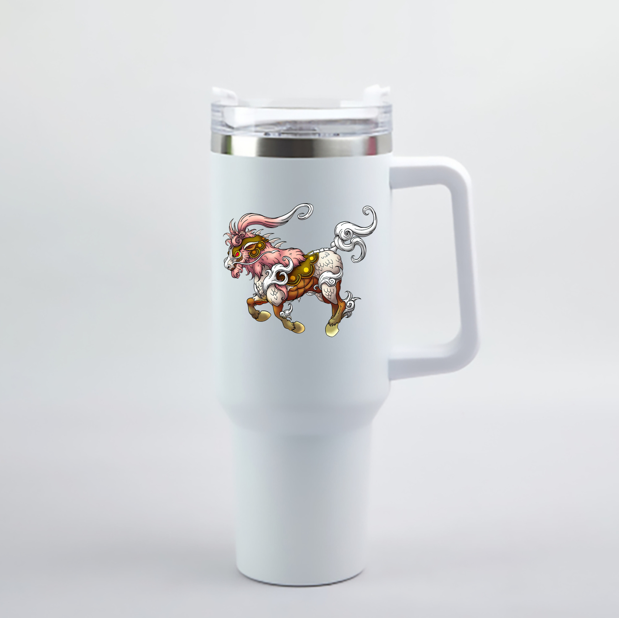 （画像用） ドラゴンクエスト Doragon Kuesuto Dragon Quest 1200mL車用タンブラー - クリスタルステッカー（プラスチックストロー付き）