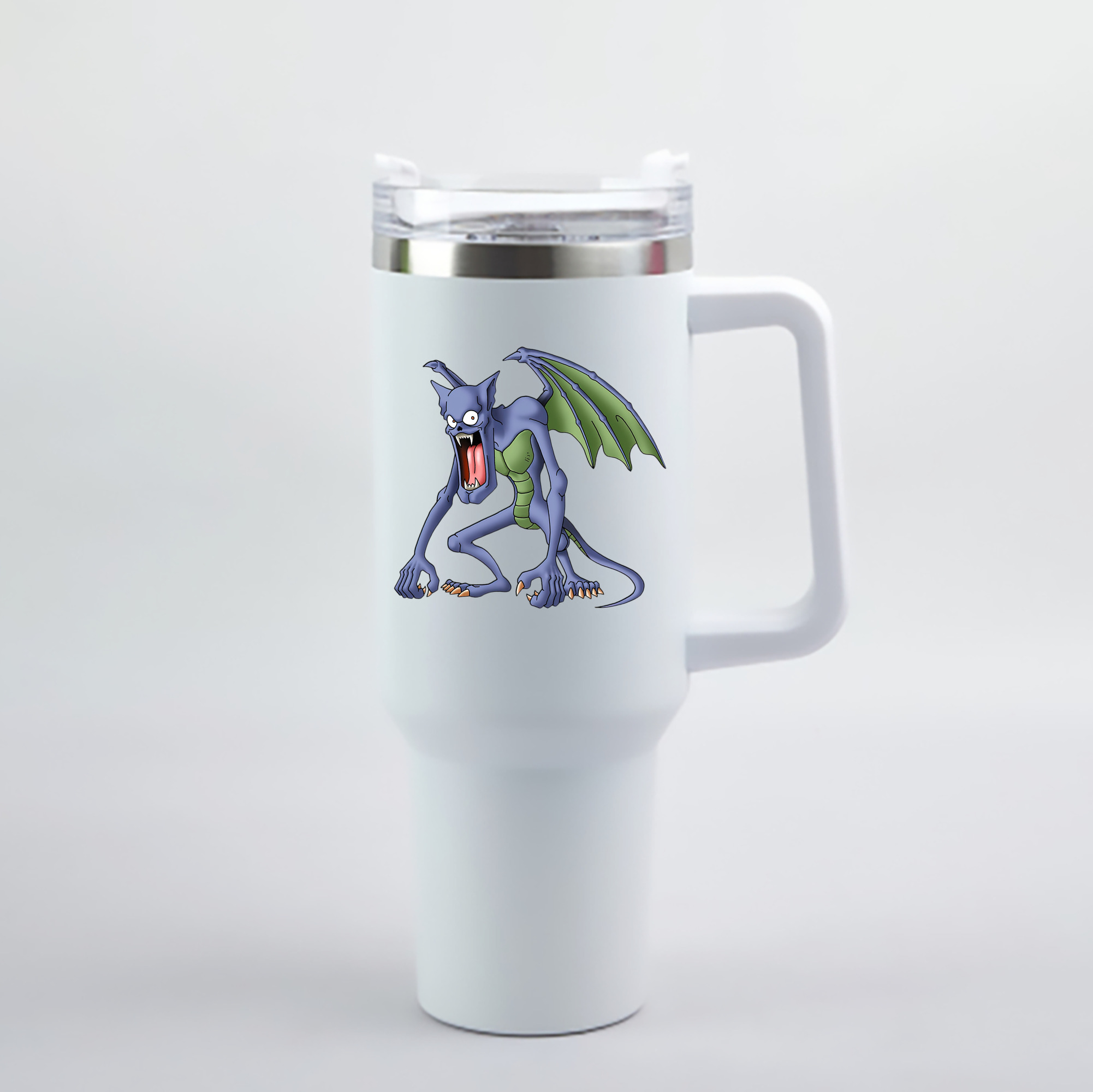 （画像用） ドラゴンクエスト Doragon Kuesuto Dragon Quest 1200mL車用タンブラー - クリスタルステッカー（プラスチックストロー付き）