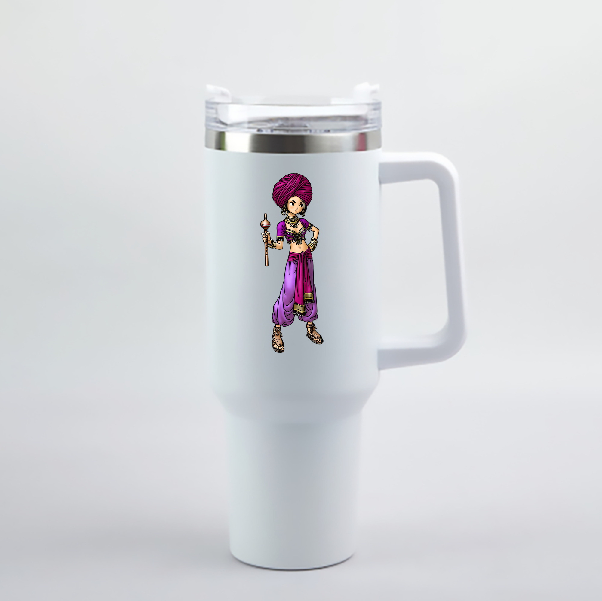 （画像用） ドラゴンクエスト Doragon Kuesuto Dragon Quest 1200mL車用タンブラー - クリスタルステッカー（プラスチックストロー付き）