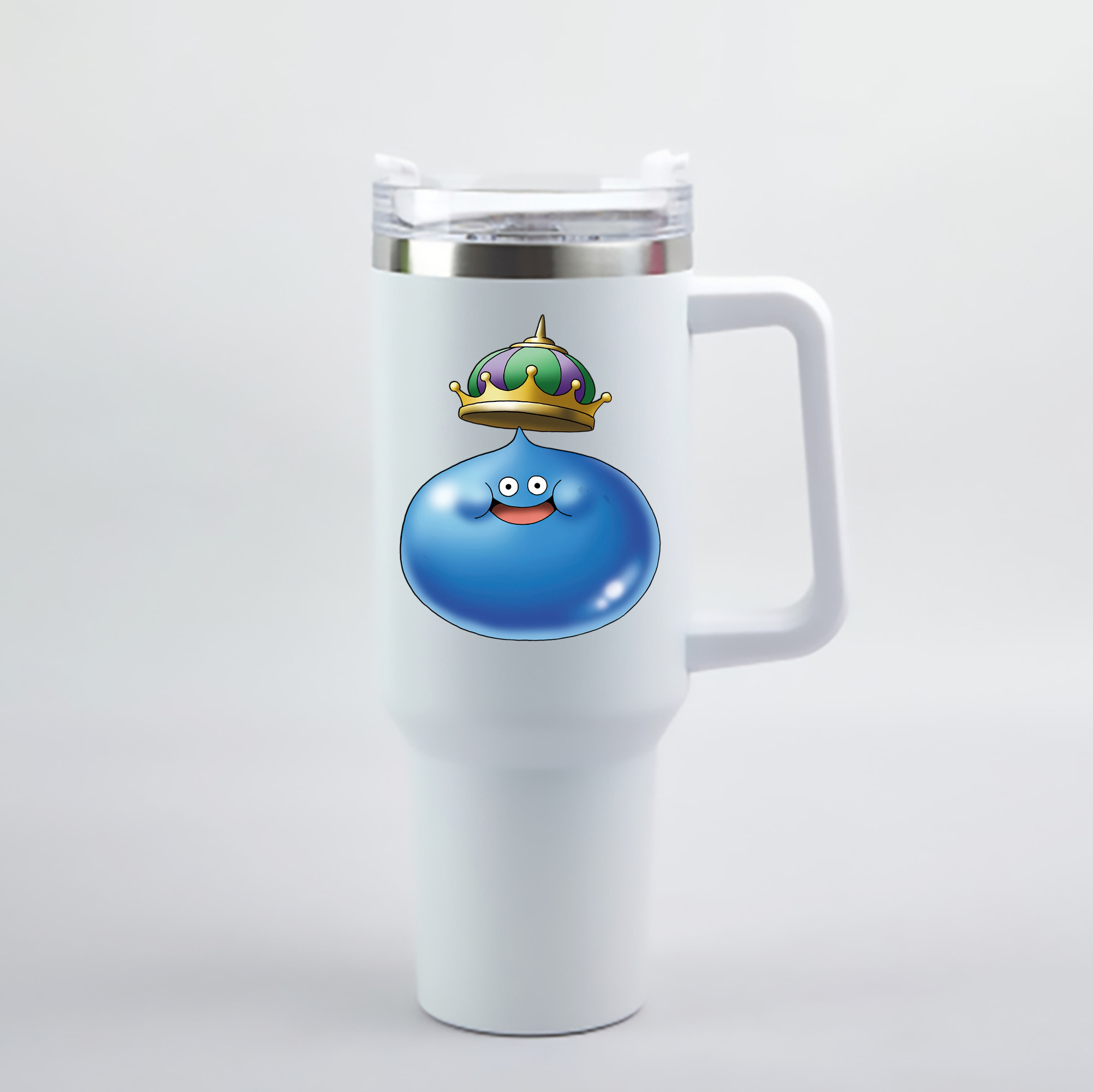 （画像用） ドラゴンクエスト Doragon Kuesuto Dragon Quest 1200mL車用タンブラー - クリスタルステッカー（プラスチックストロー付き）