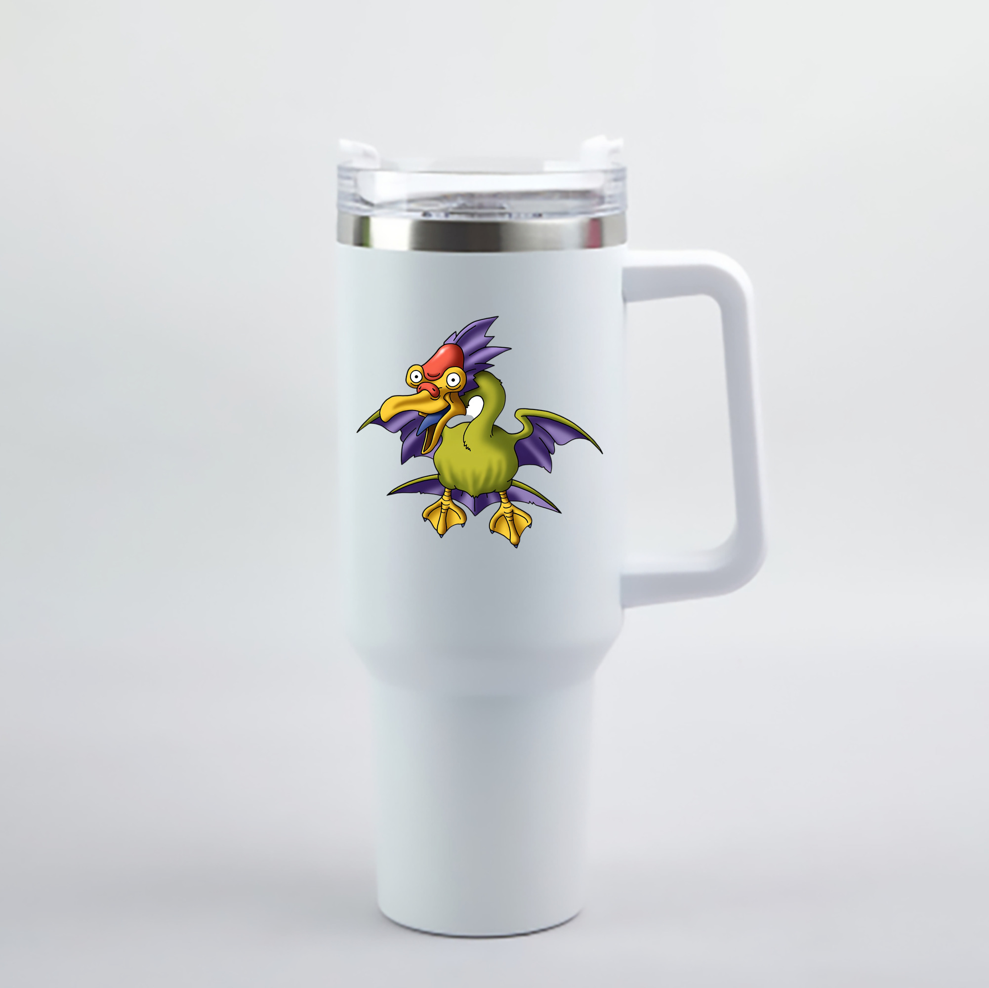 （画像用） ドラゴンクエスト Doragon Kuesuto Dragon Quest 1200mL車用タンブラー - クリスタルステッカー（プラスチックストロー付き）