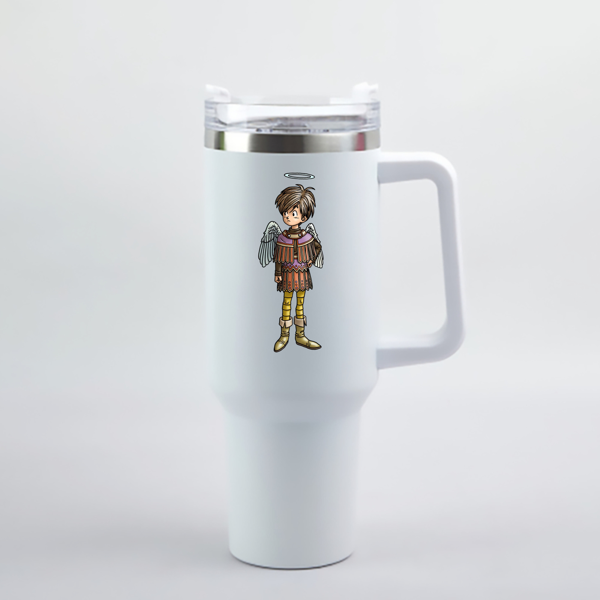 （画像用） ドラゴンクエスト Doragon Kuesuto Dragon Quest 1200mL車用タンブラー - クリスタルステッカー（プラスチックストロー付き）