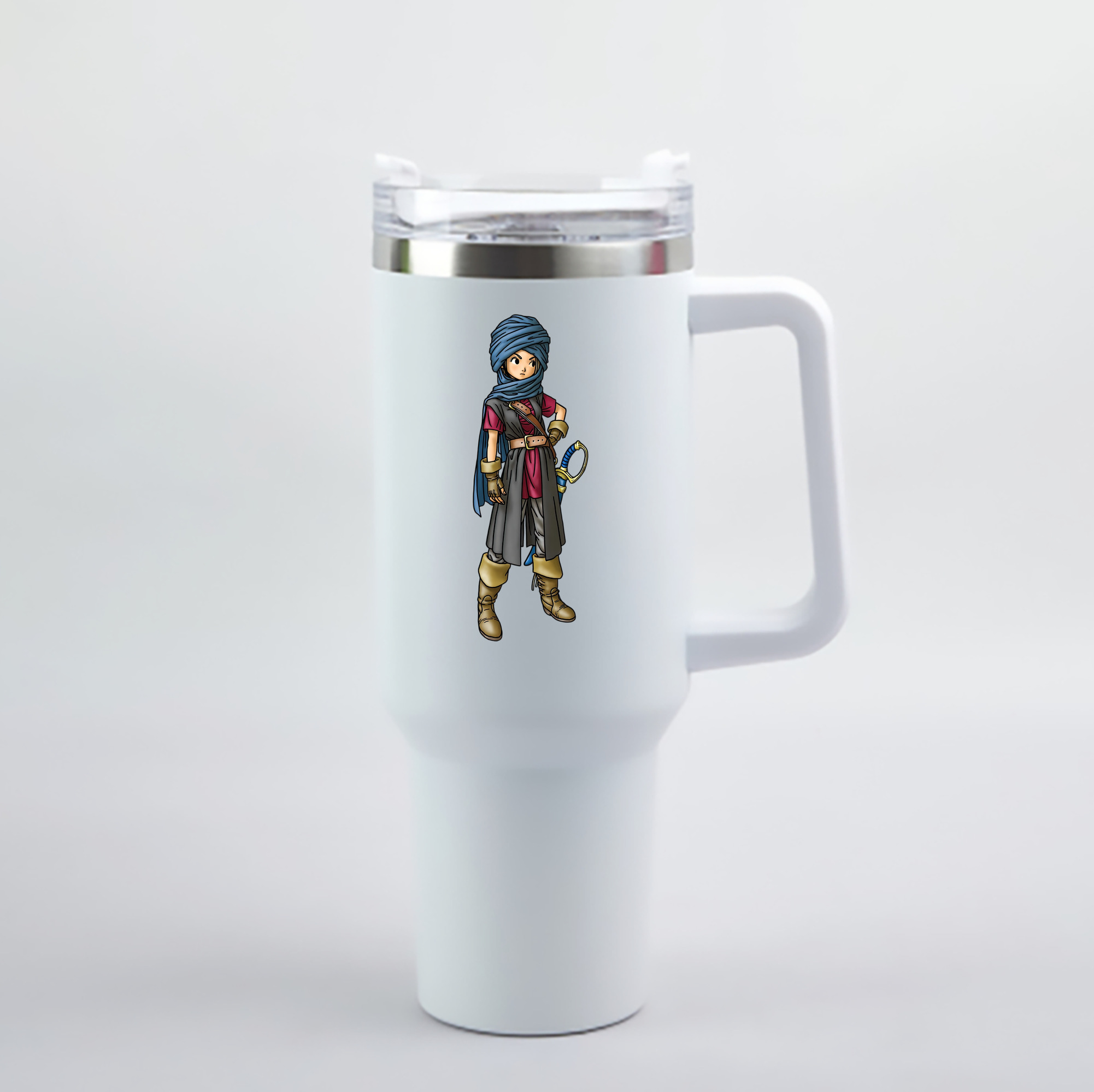 （画像用） ドラゴンクエスト Doragon Kuesuto Dragon Quest 1200mL車用タンブラー - クリスタルステッカー（プラスチックストロー付き）