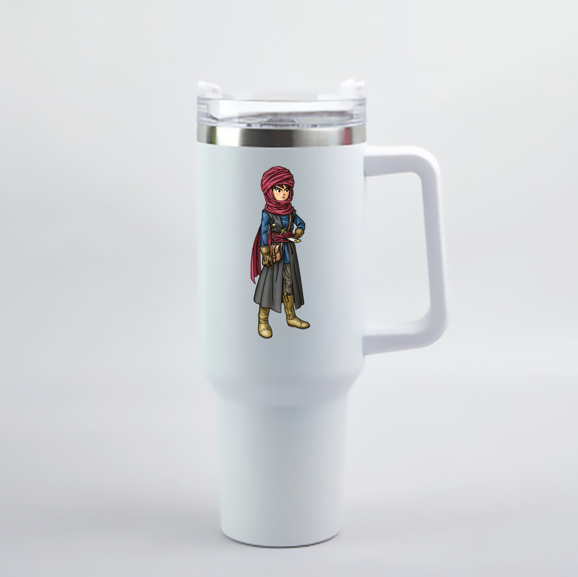 （画像用） ドラゴンクエスト Doragon Kuesuto Dragon Quest 1200mL車用タンブラー - クリスタルステッカー（プラスチックストロー付き）