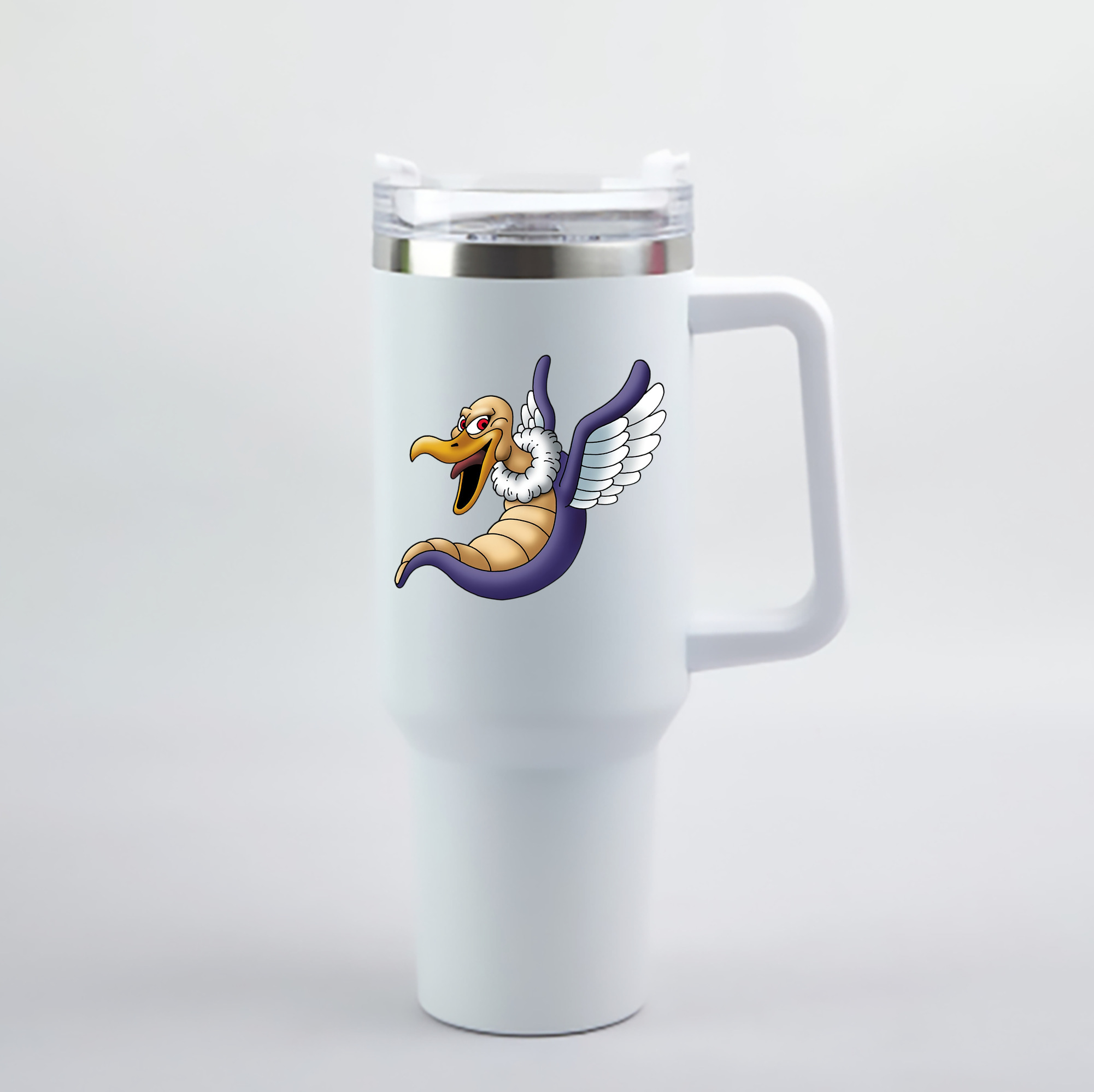 （画像用） ドラゴンクエスト Doragon Kuesuto Dragon Quest 1200mL車用タンブラー - クリスタルステッカー（プラスチックストロー付き）