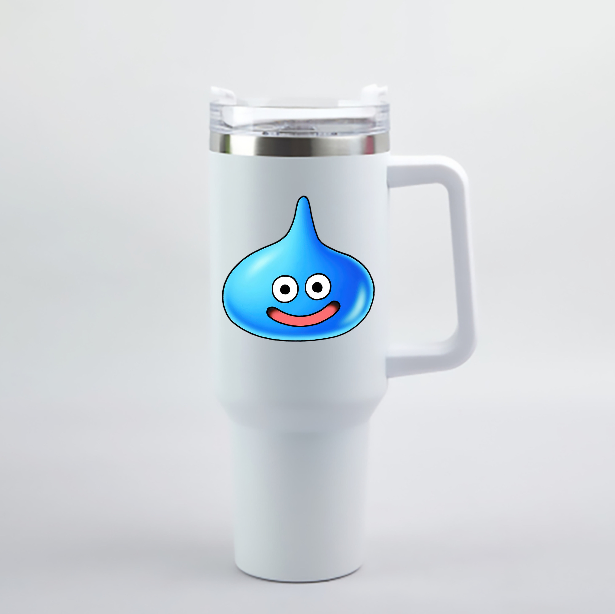 （画像用） ドラゴンクエスト Doragon Kuesuto Dragon Quest 1200mL車用タンブラー - クリスタルステッカー（プラスチックストロー付き）