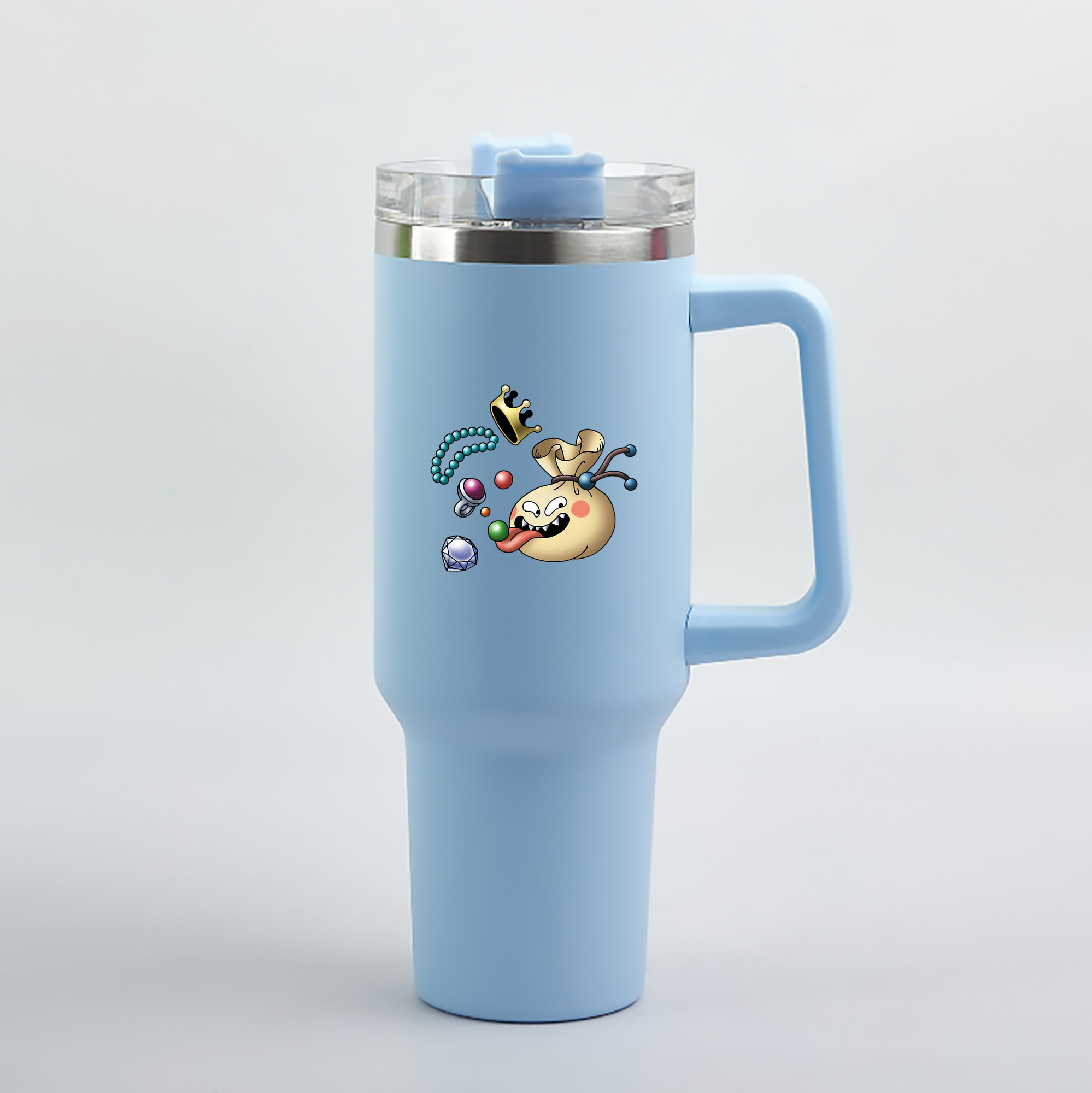 （画像用） ドラゴンクエスト Doragon Kuesuto Dragon Quest 1200mL車用タンブラー（カラープリント）
