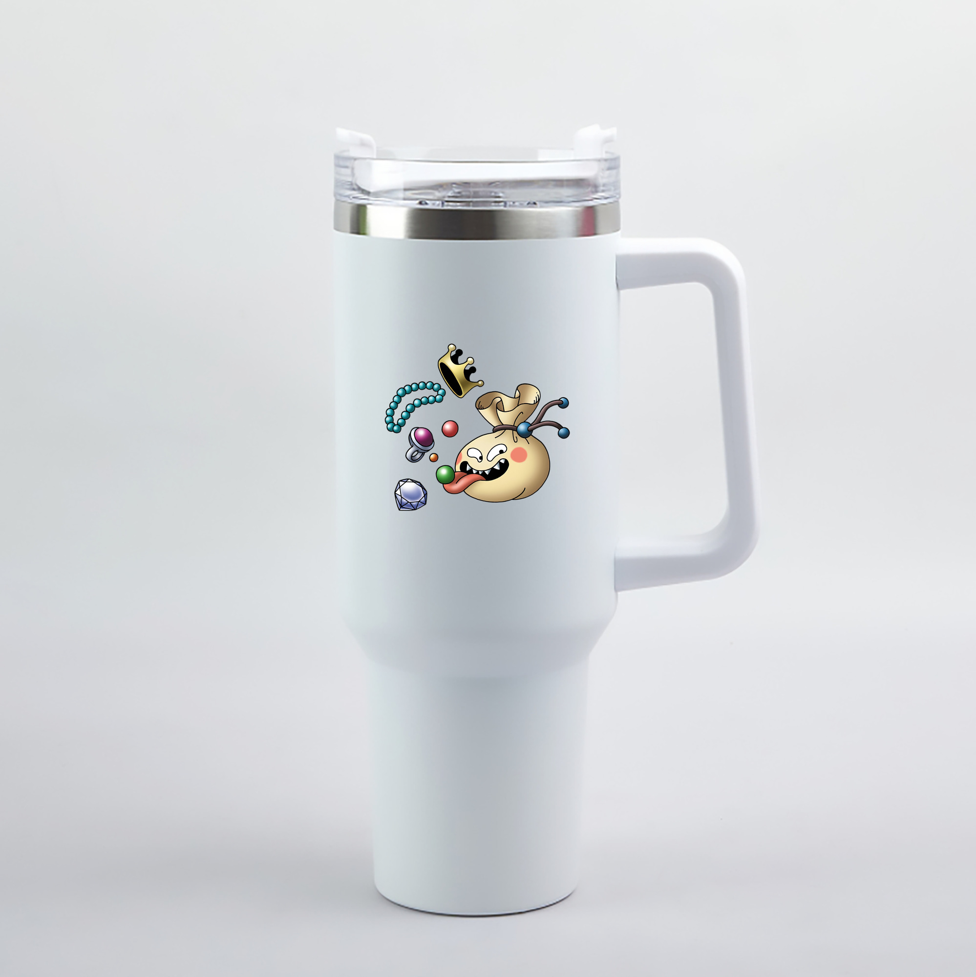 （画像用） ドラゴンクエスト Doragon Kuesuto Dragon Quest 1200mL車用タンブラー（カラープリント）