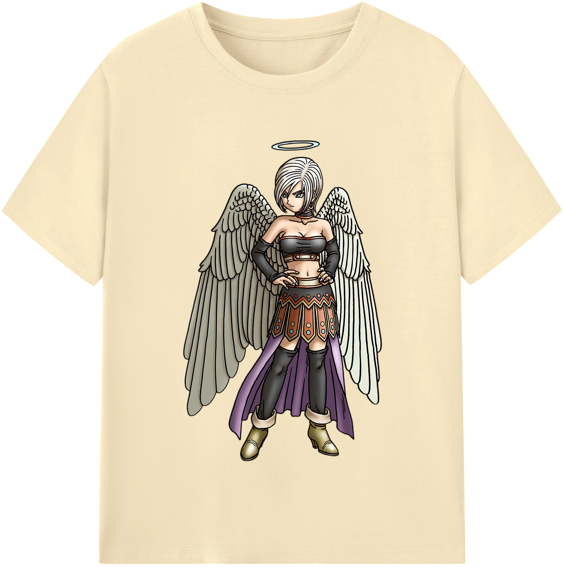 （画像用） ドラゴンクエスト Doragon Kuesuto Dragon Quest 綿100％半袖Tシャツ（フロントプリント）