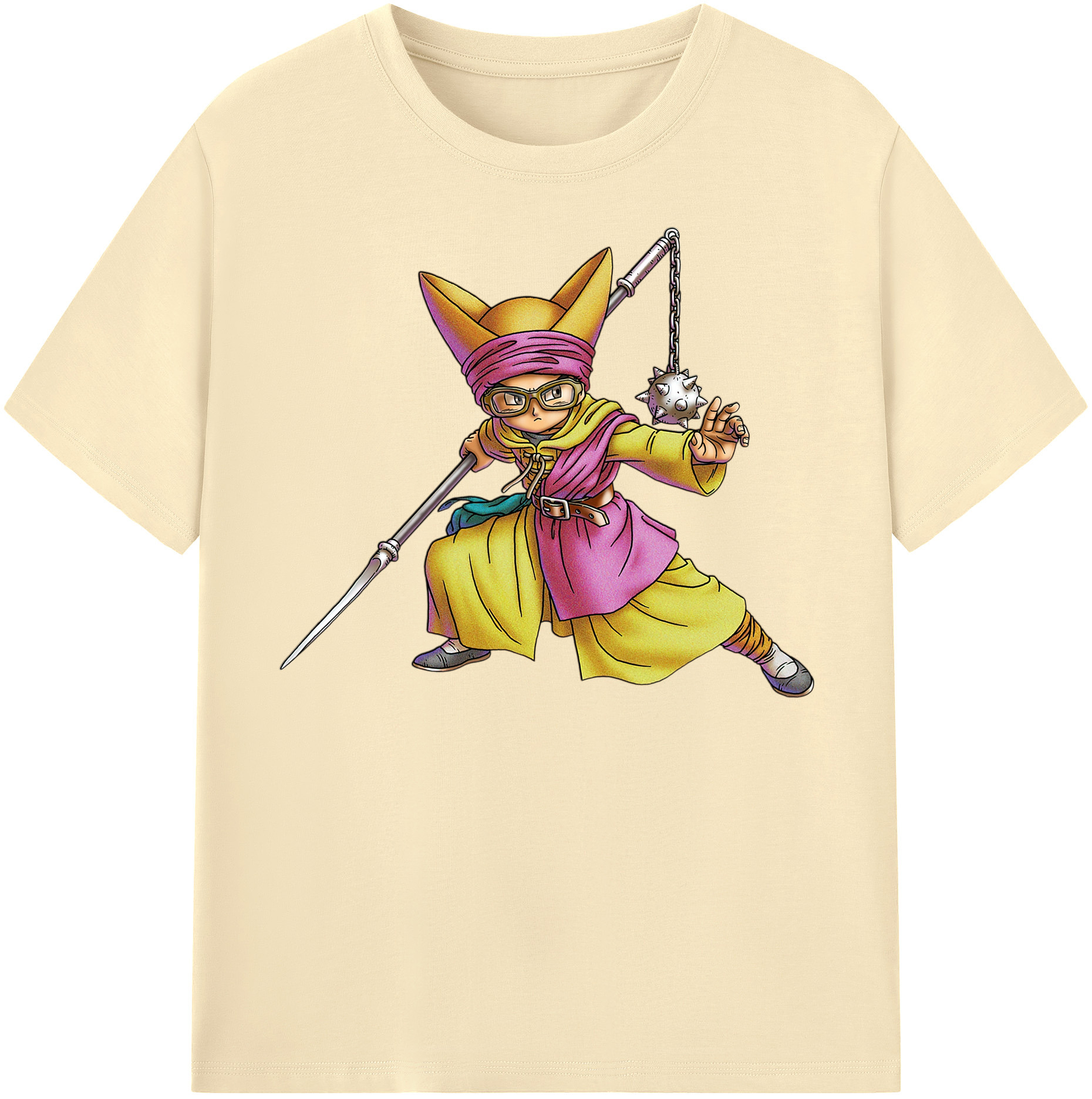 （画像用） ドラゴンクエスト Doragon Kuesuto Dragon Quest 綿100％半袖Tシャツ（フロントプリント）
