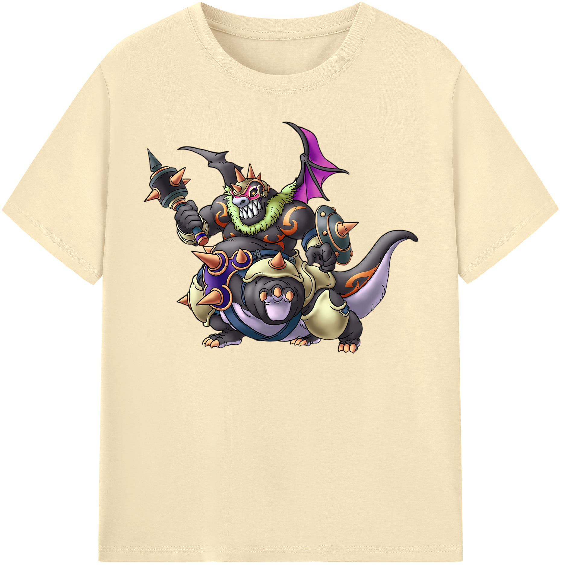 （画像用） ドラゴンクエスト Doragon Kuesuto Dragon Quest 綿100％半袖Tシャツ（フロントプリント）