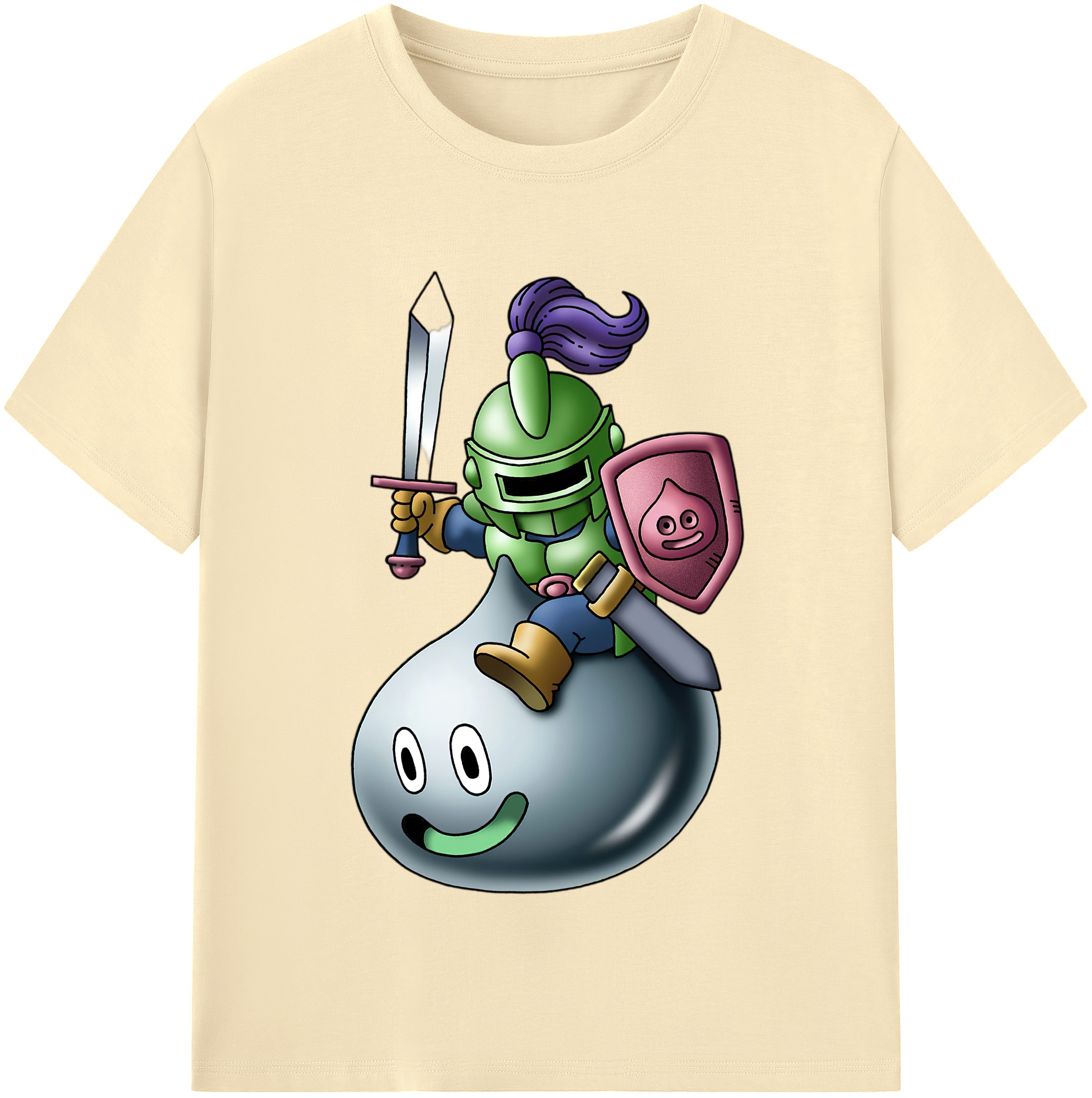（画像用） ドラゴンクエスト Doragon Kuesuto Dragon Quest 綿100％半袖Tシャツ（フロントプリント）