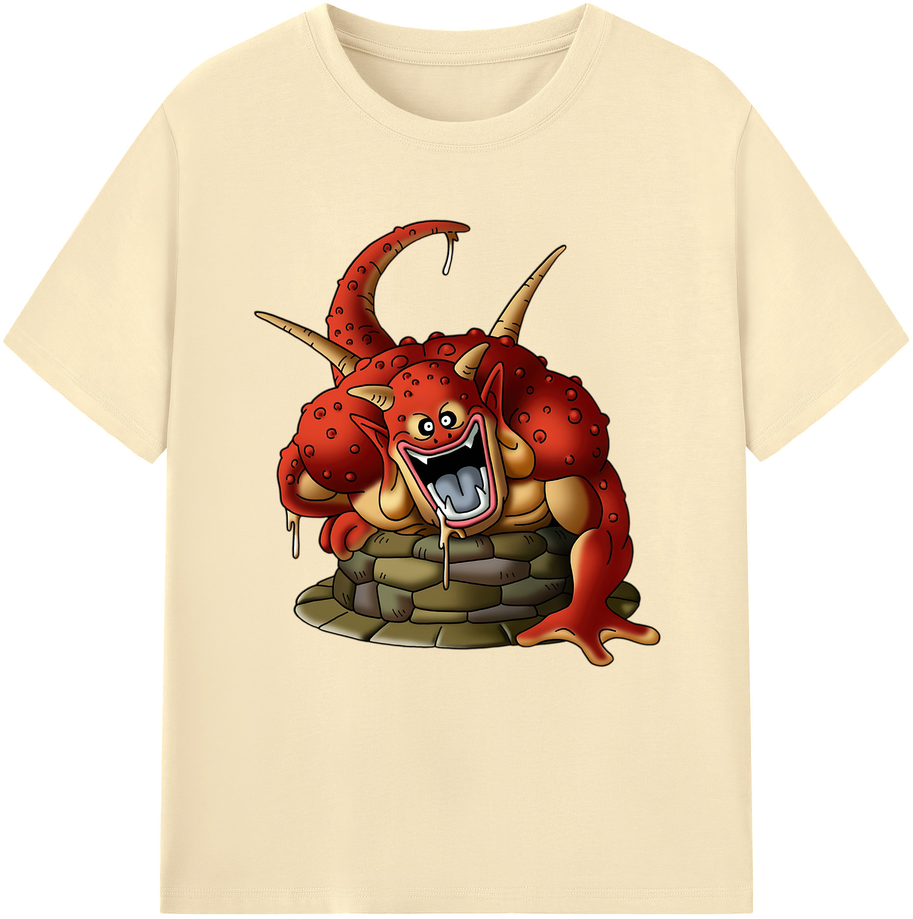 （画像用） ドラゴンクエスト Doragon Kuesuto Dragon Quest 綿100％半袖Tシャツ（フロントプリント）
