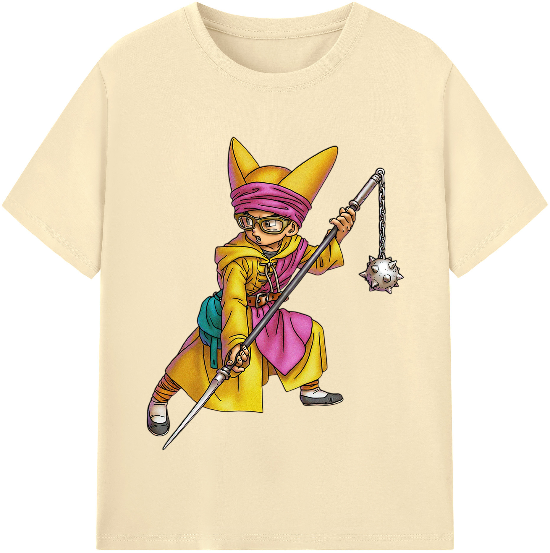 （画像用） ドラゴンクエスト Doragon Kuesuto Dragon Quest 綿100％半袖Tシャツ（フロントプリント）
