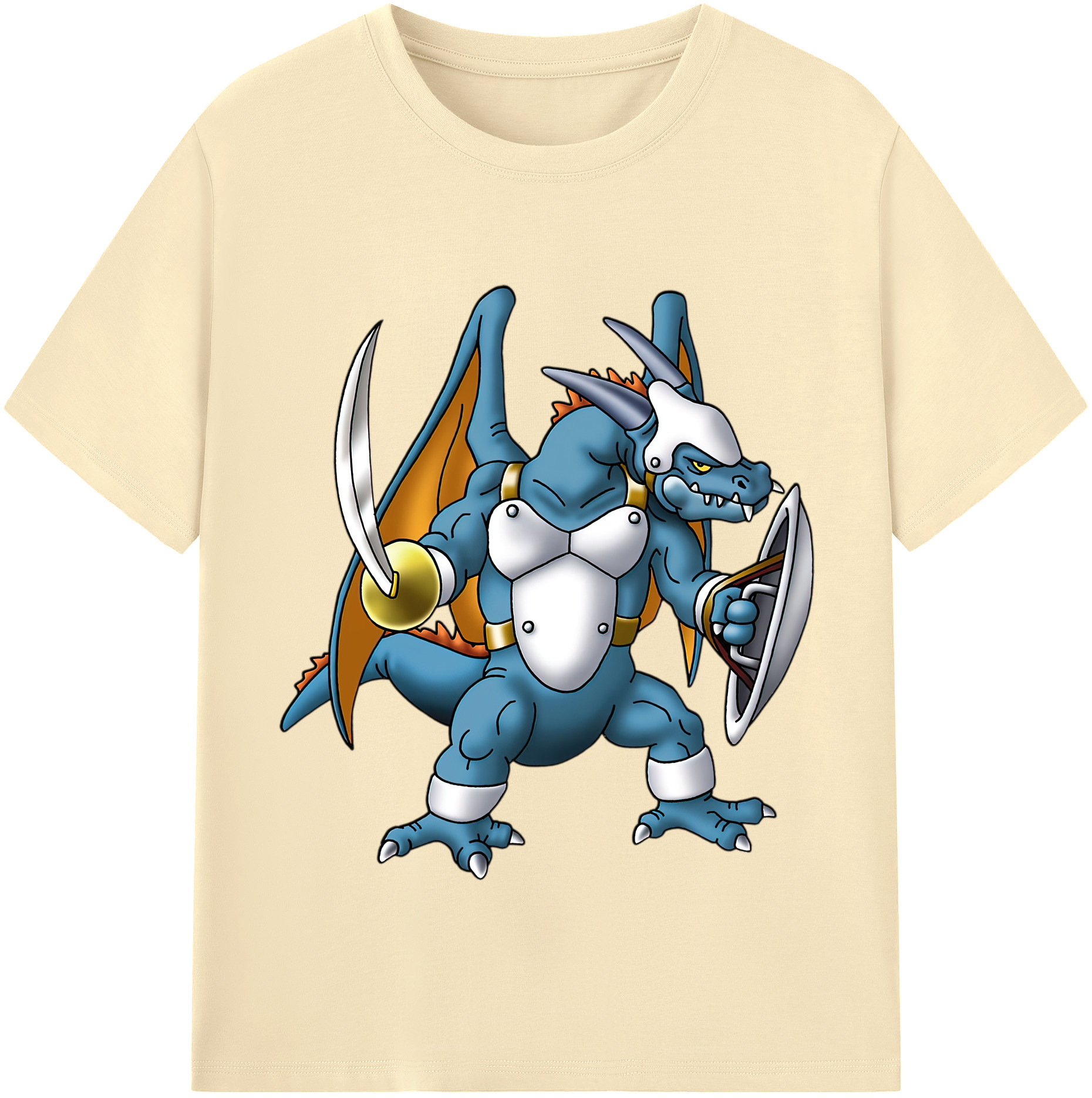 （画像用） ドラゴンクエスト Doragon Kuesuto Dragon Quest 綿100％半袖Tシャツ（フロントプリント）