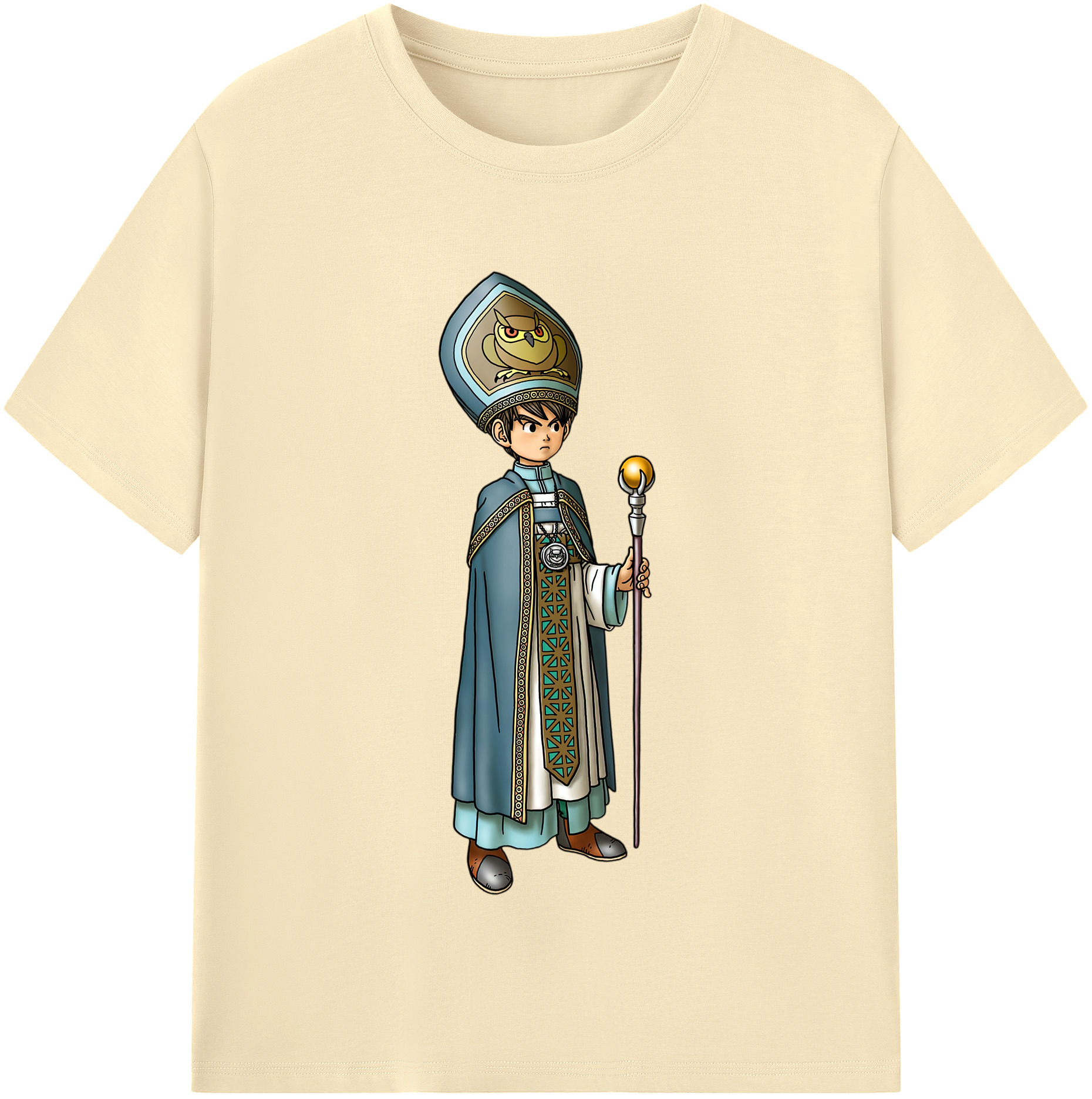（画像用） ドラゴンクエスト Doragon Kuesuto Dragon Quest 綿100％半袖Tシャツ（フロントプリント）