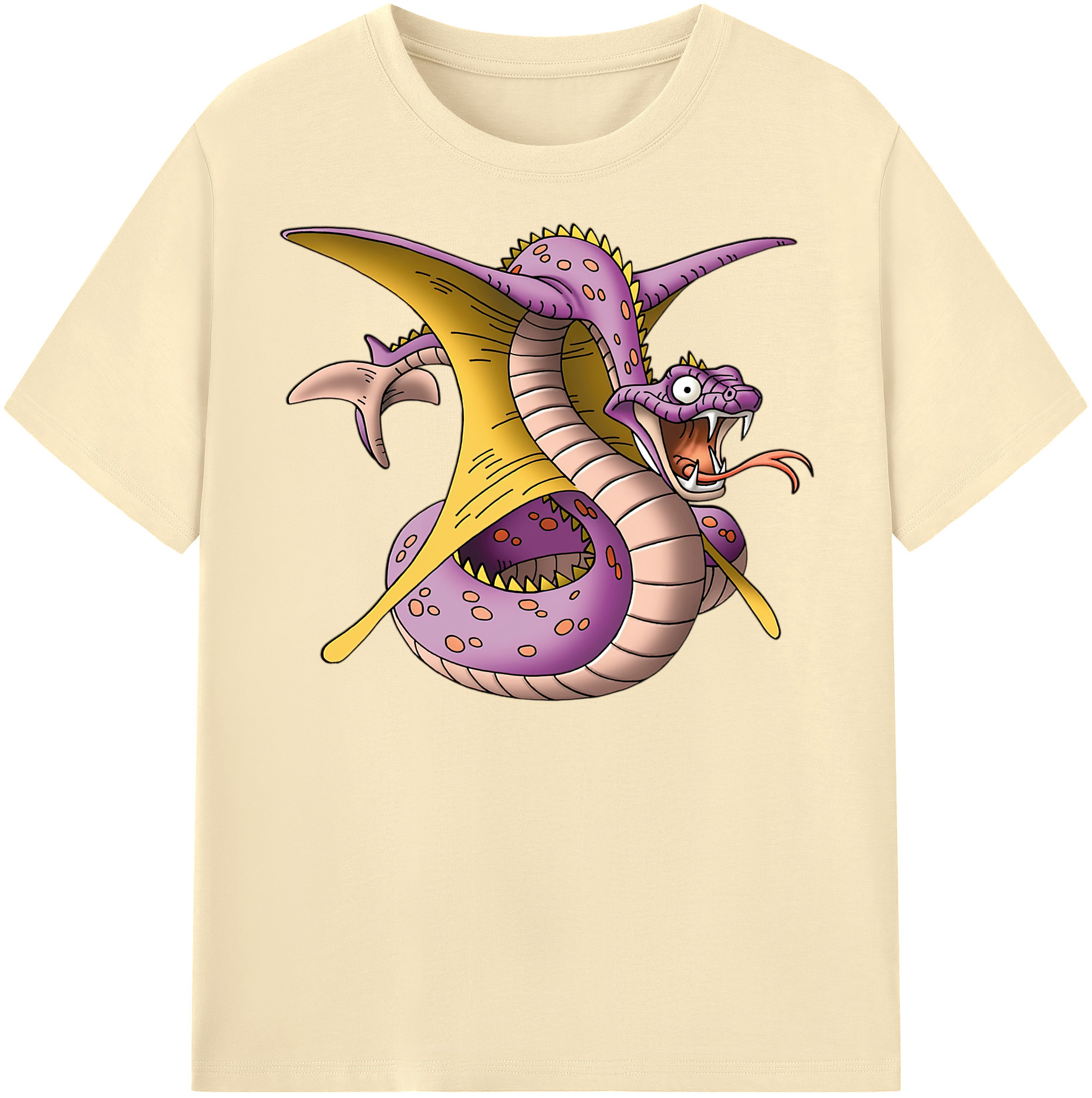 （画像用） ドラゴンクエスト Doragon Kuesuto Dragon Quest 綿100％半袖Tシャツ（フロントプリント）