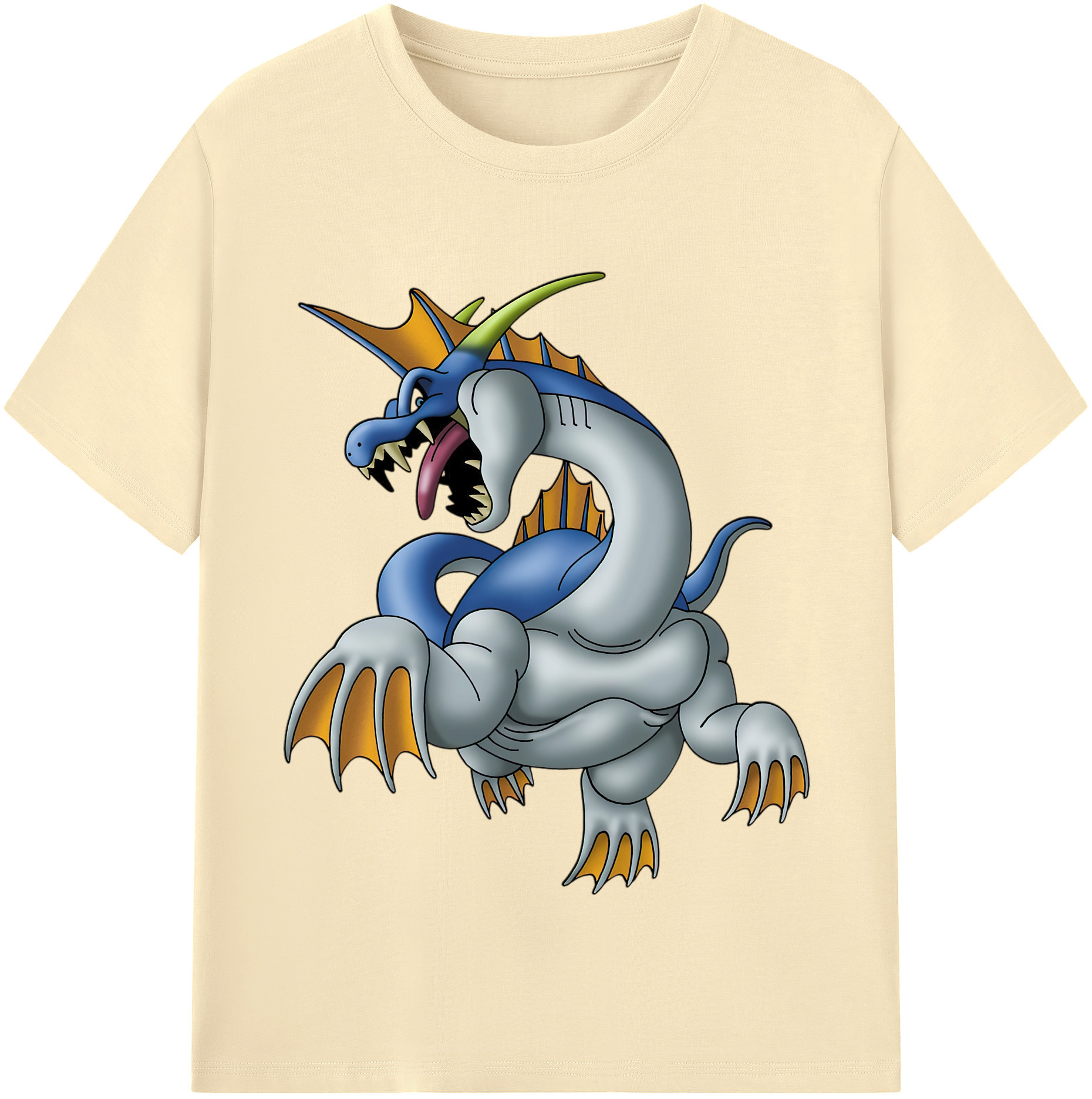 （画像用） ドラゴンクエスト Doragon Kuesuto Dragon Quest 綿100％半袖Tシャツ（フロントプリント）