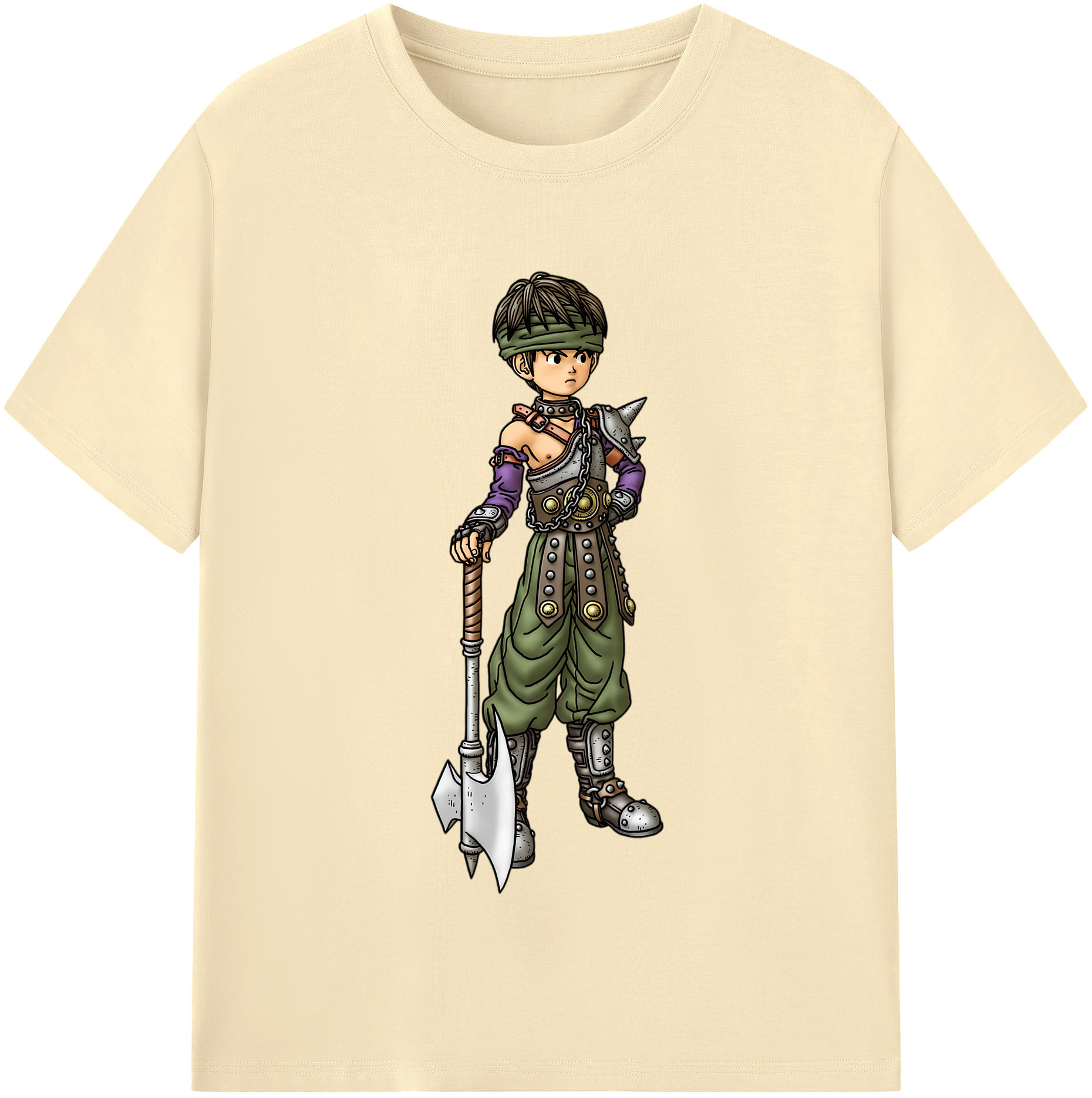 （画像用） ドラゴンクエスト Doragon Kuesuto Dragon Quest 綿100％半袖Tシャツ（フロントプリント）