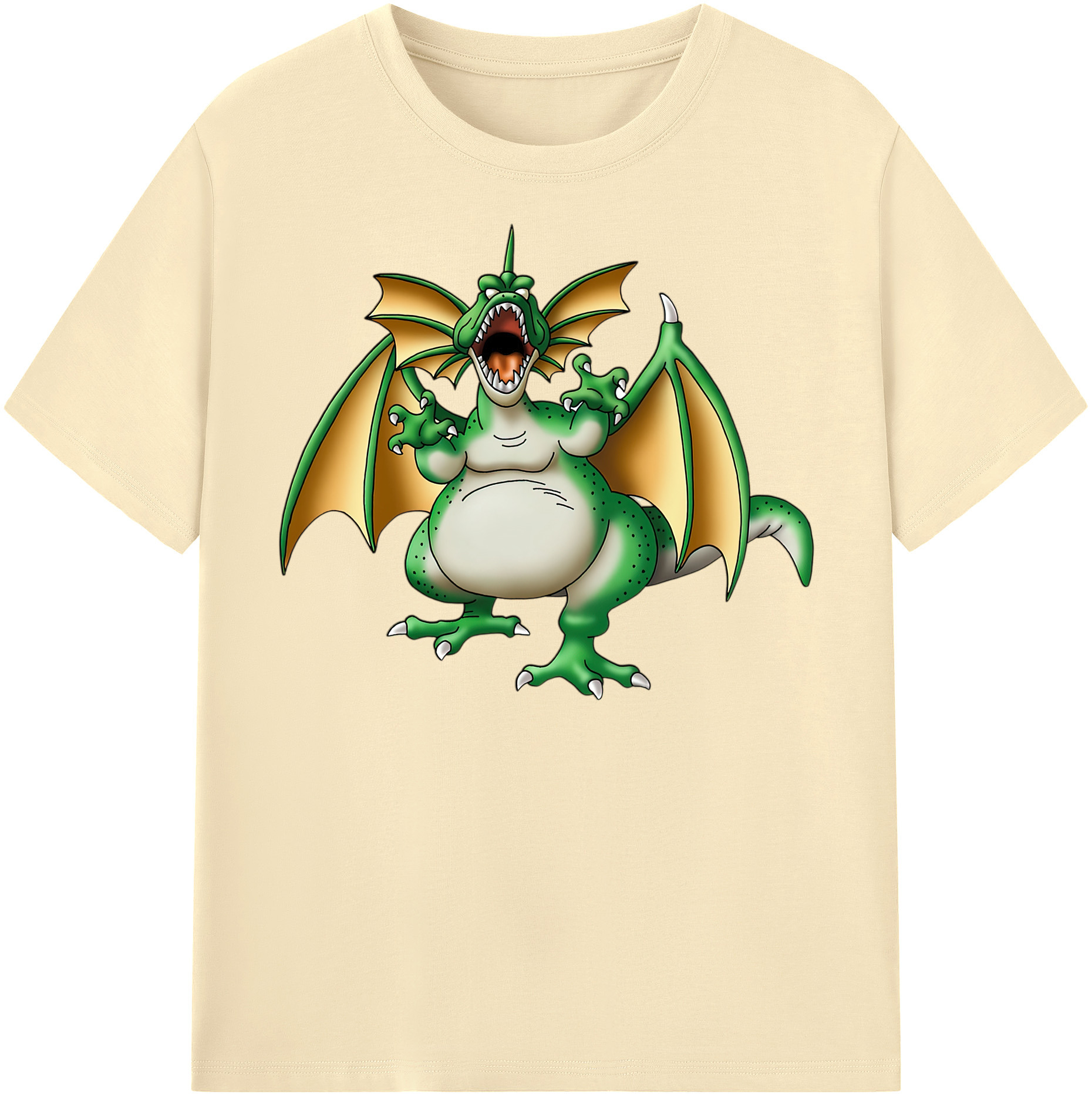 （画像用） ドラゴンクエスト Doragon Kuesuto Dragon Quest 綿100％半袖Tシャツ（フロントプリント）