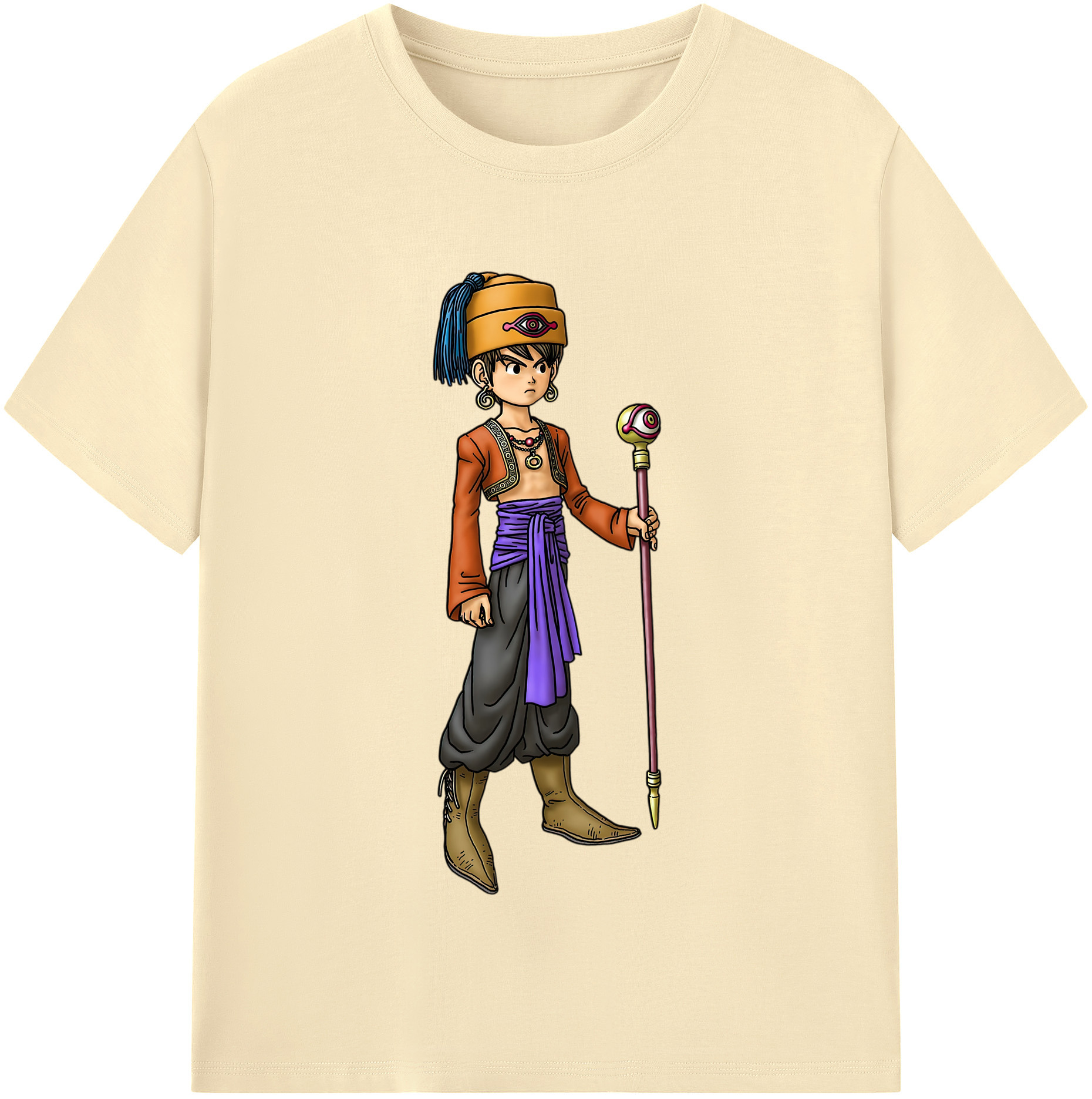 （画像用） ドラゴンクエスト Doragon Kuesuto Dragon Quest 綿100％半袖Tシャツ（フロントプリント）