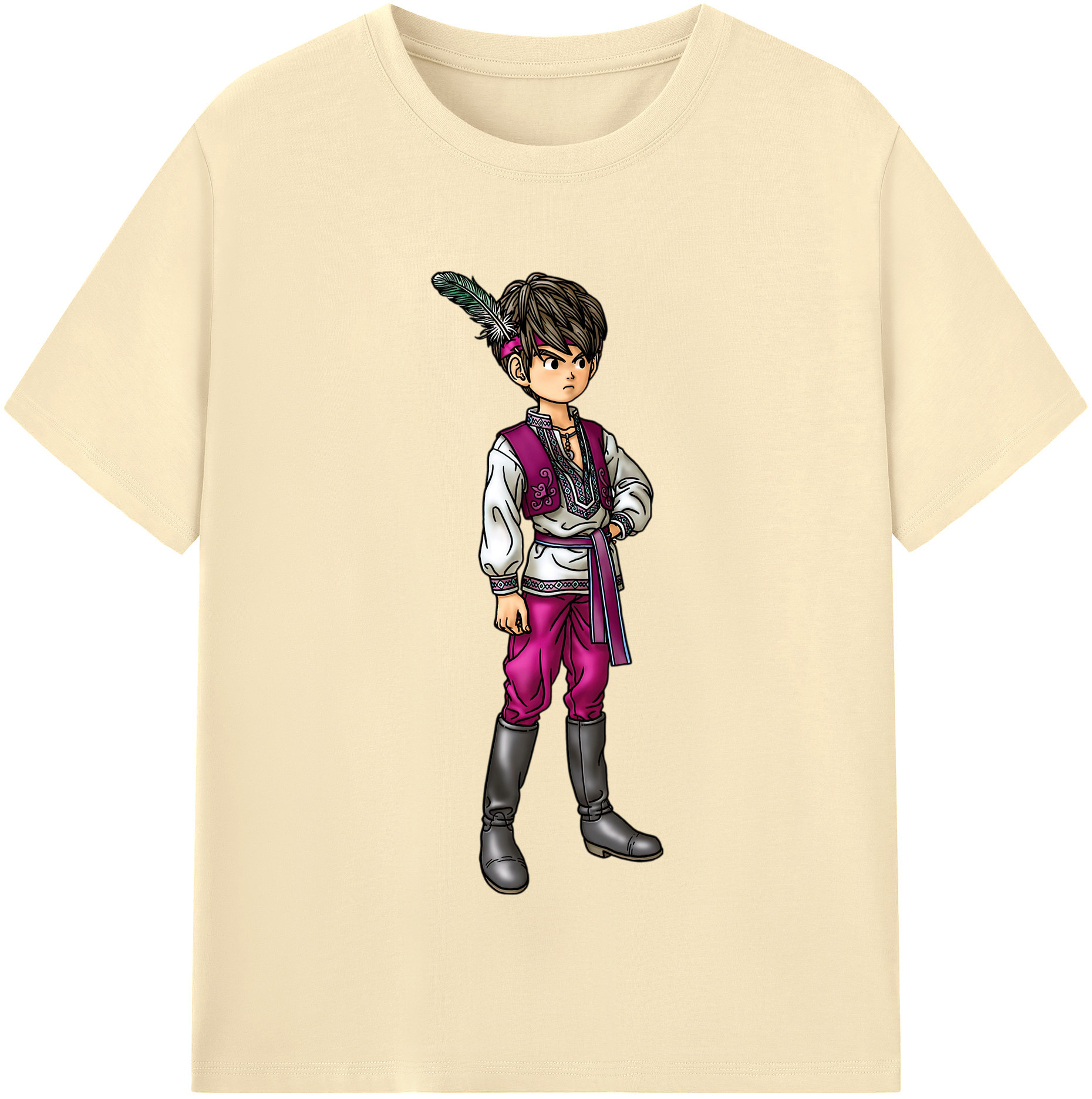 （画像用） ドラゴンクエスト Doragon Kuesuto Dragon Quest 綿100％半袖Tシャツ（フロントプリント）