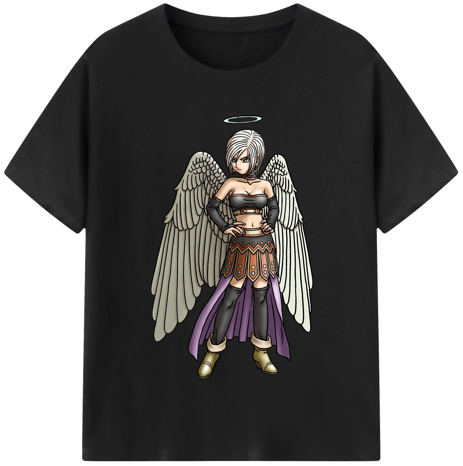 （画像用） ドラゴンクエスト Doragon Kuesuto Dragon Quest 綿100％半袖Tシャツ（フロントプリント）