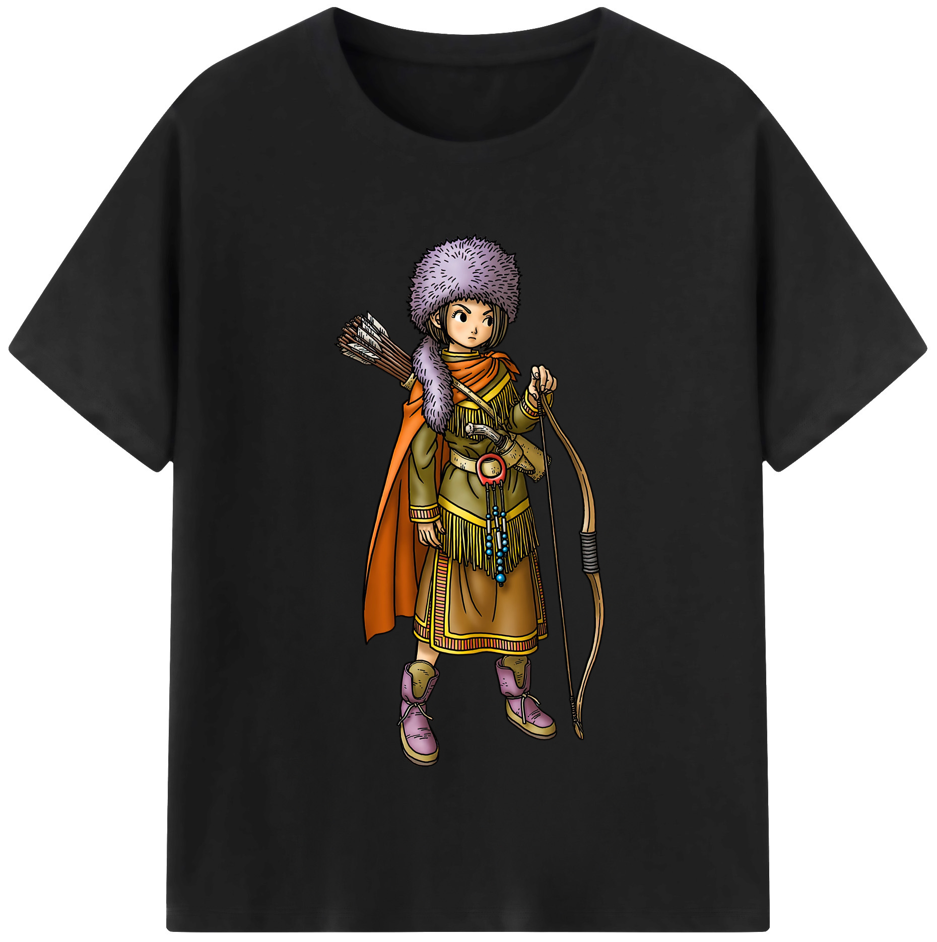 （画像用） ドラゴンクエスト Doragon Kuesuto Dragon Quest 綿100％半袖Tシャツ（フロントプリント）